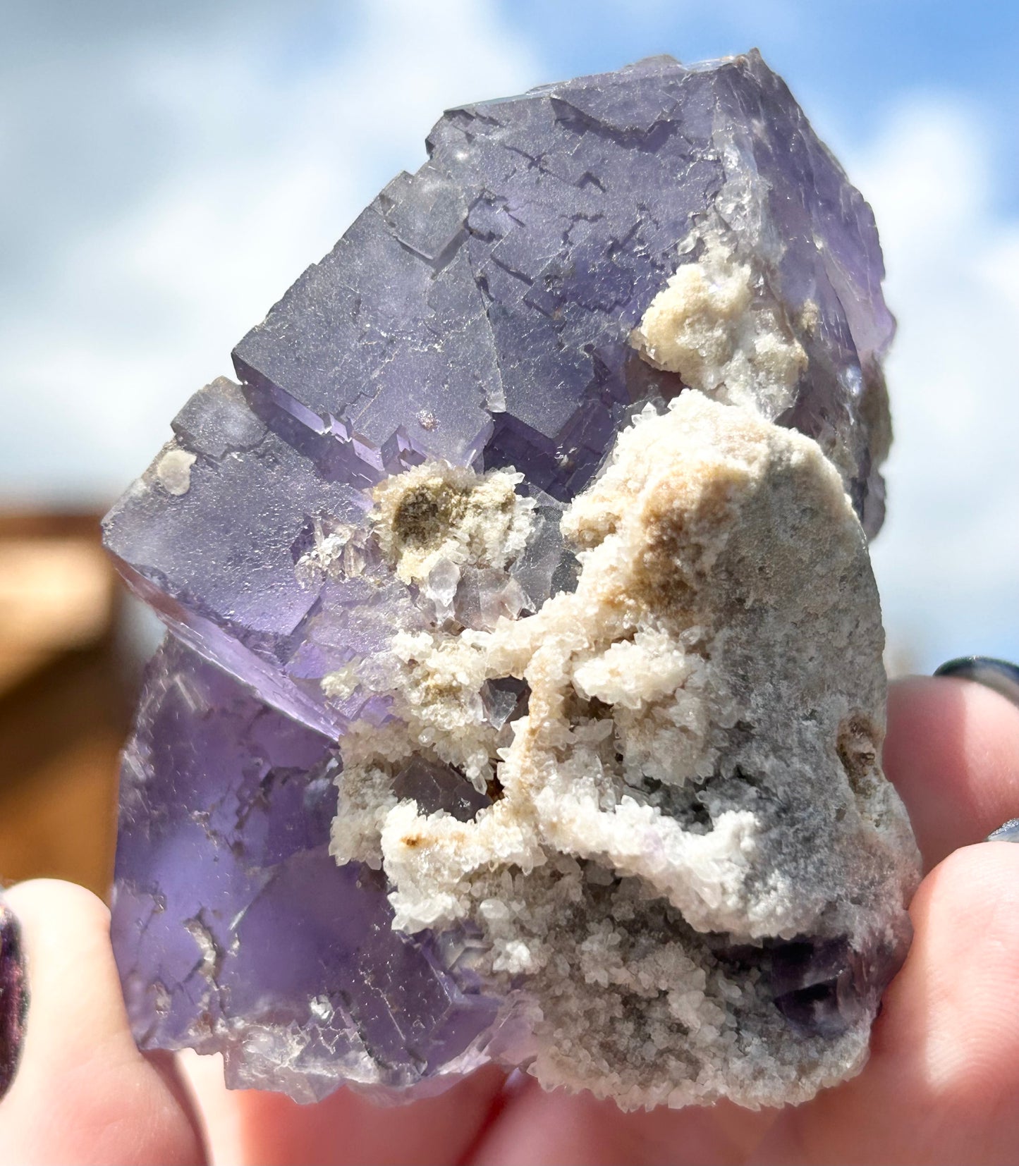 Blue-Purple Step Fluorite XL from Berbes Quarry, Berbes Mining Area, Ribadesella, Asturias, Spain 🇪🇸 (Closed Quarry - Mined in 1980s) #1 High Quality