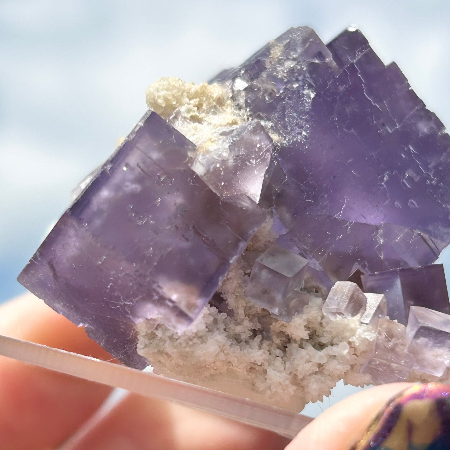 Blue-Purple Step Fluorite Large from Berbes Quarry, Berbes Mining Area, Ribadesella, Asturias, Spain 🇪🇸 (Closed Quarry - Mined in 1980s) #2 High Quality