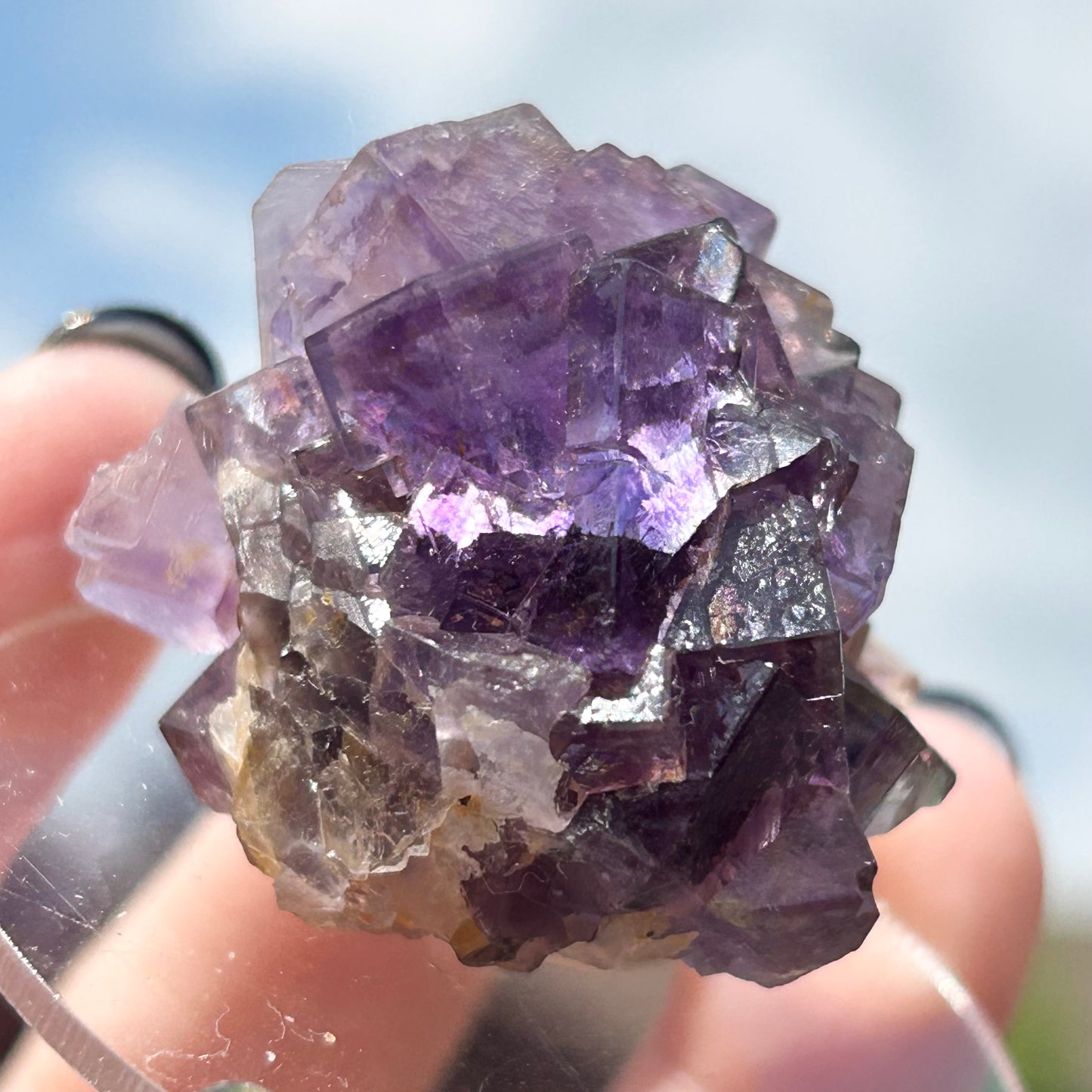 Blue-Purple Step Fluorite from Berbes Quarry, Berbes Mining Area, Ribadesella, Asturias, Spain 🇪🇸 (Closed Quarry - Mined in 1980s) #3 High Quality
