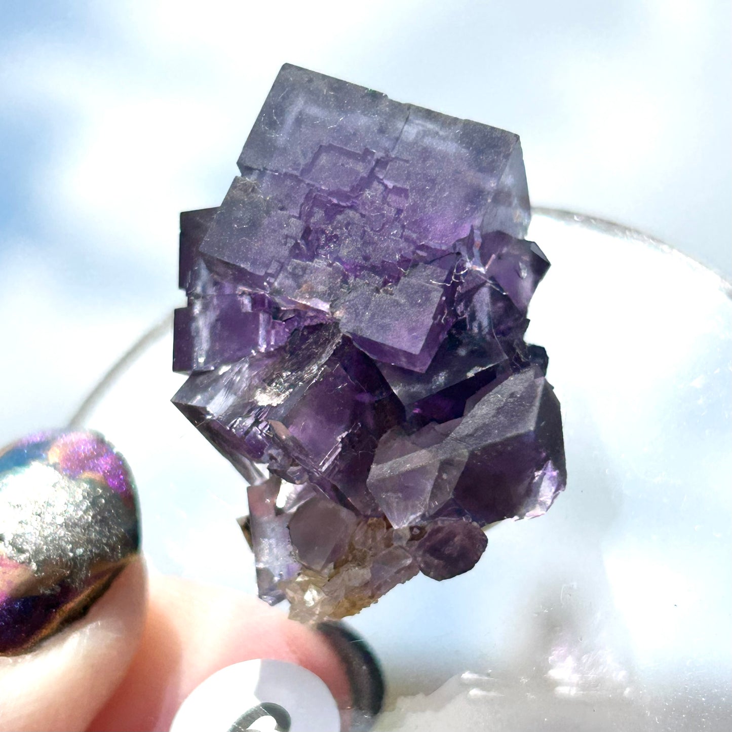 Blue-Purple Step Fluorite from Berbes Quarry, Berbes Mining Area, Ribadesella, Asturias, Spain 🇪🇸 (Closed Quarry - Mined in 1980s) #6 High Quality