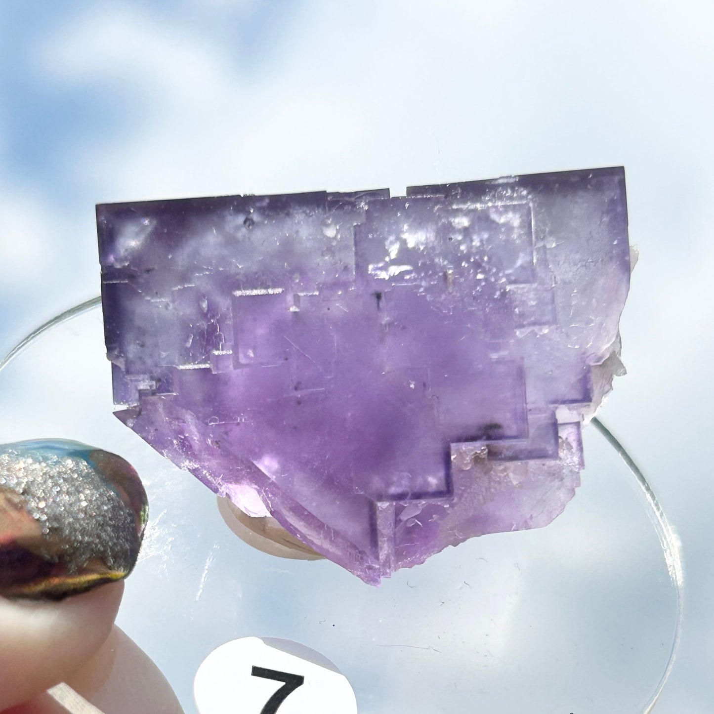 Blue-Purple Step Fluorite from Berbes Quarry, Berbes Mining Area, Ribadesella, Asturias, Spain 🇪🇸 (Closed Quarry - Mined in 1980s) #7 High Quality