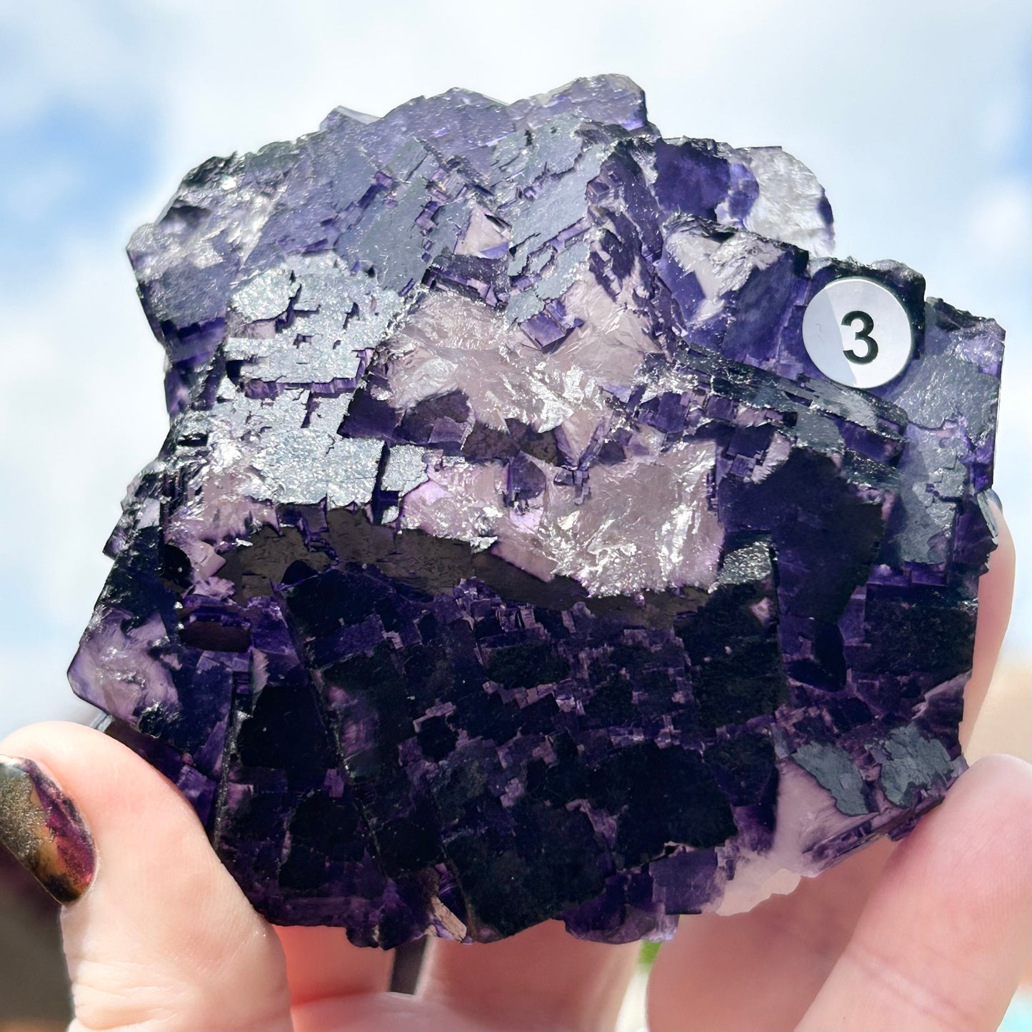 Purple & White Step Fluorite XL from La Encantada Mine, Muzquiz, Coahuila, México 🇲🇽 #3