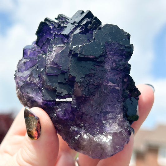 Purple & White Step Fluorite XL from La Encantada Mine, Muzquiz, Coahuila, México 🇲🇽 #1