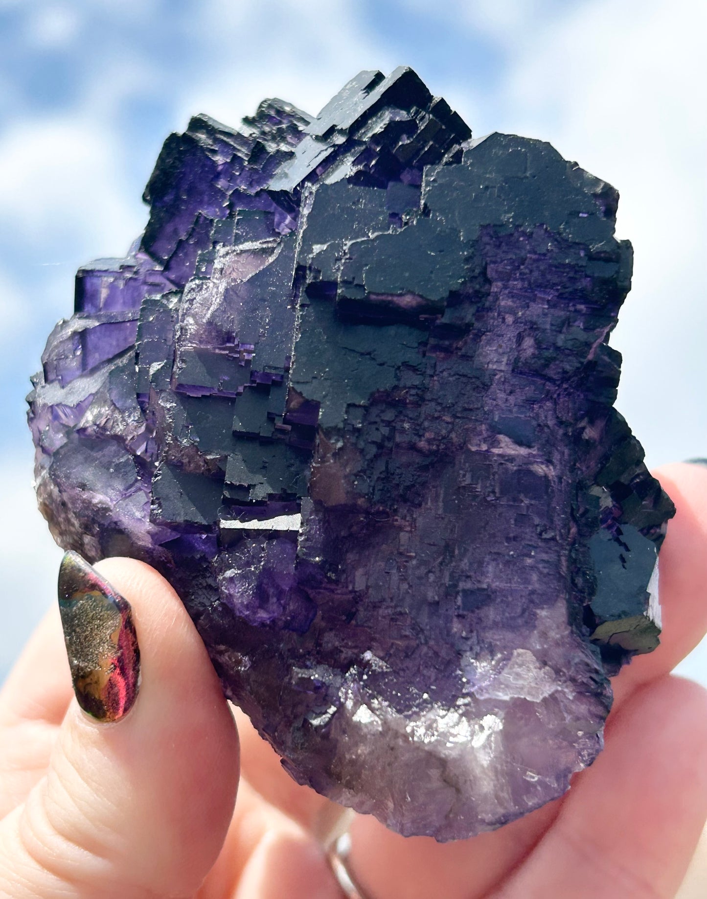 Purple & White Step Fluorite XL from La Encantada Mine, Muzquiz, Coahuila, México 🇲🇽 #1