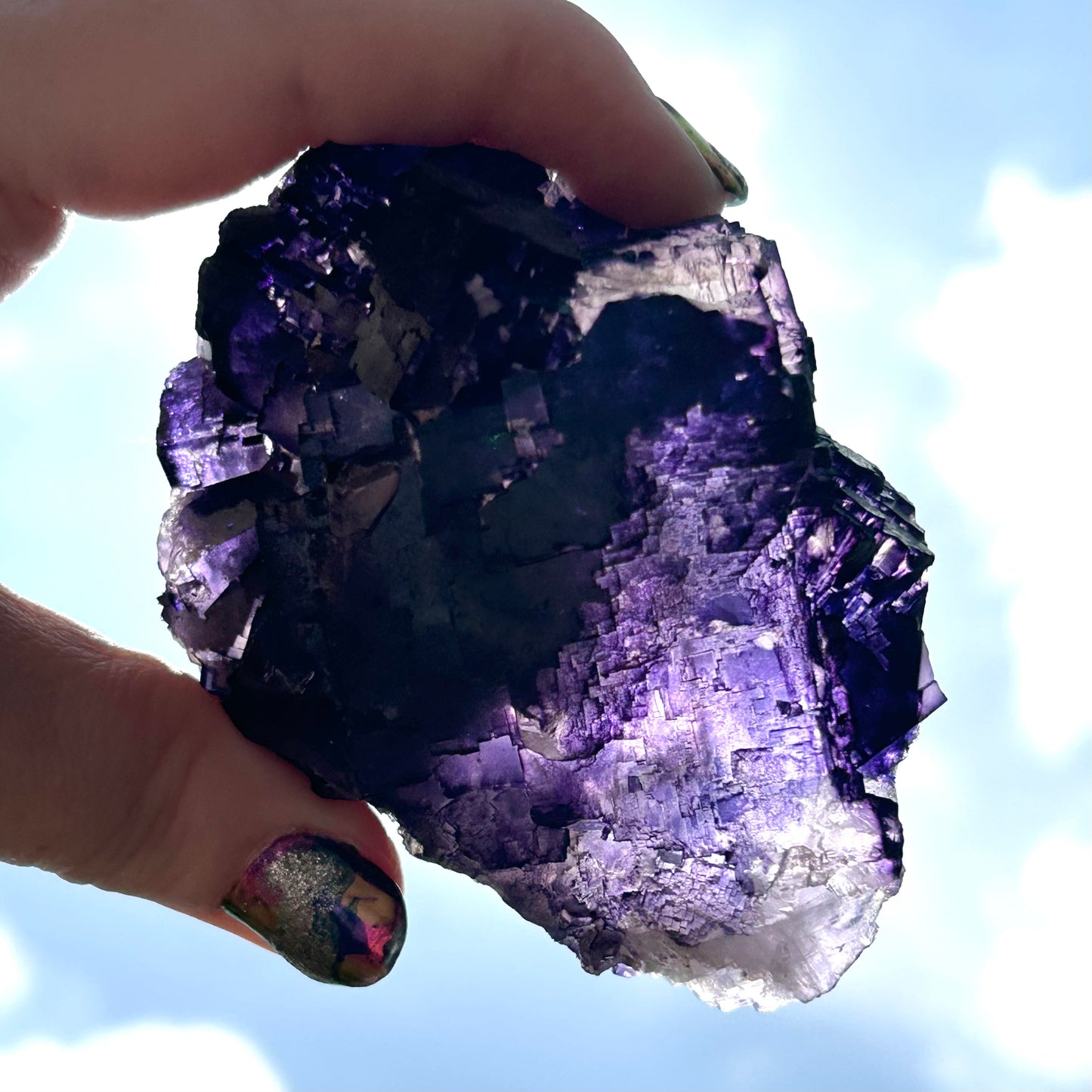 Purple & White Step Fluorite XL from La Encantada Mine, Muzquiz, Coahuila, México 🇲🇽 #1