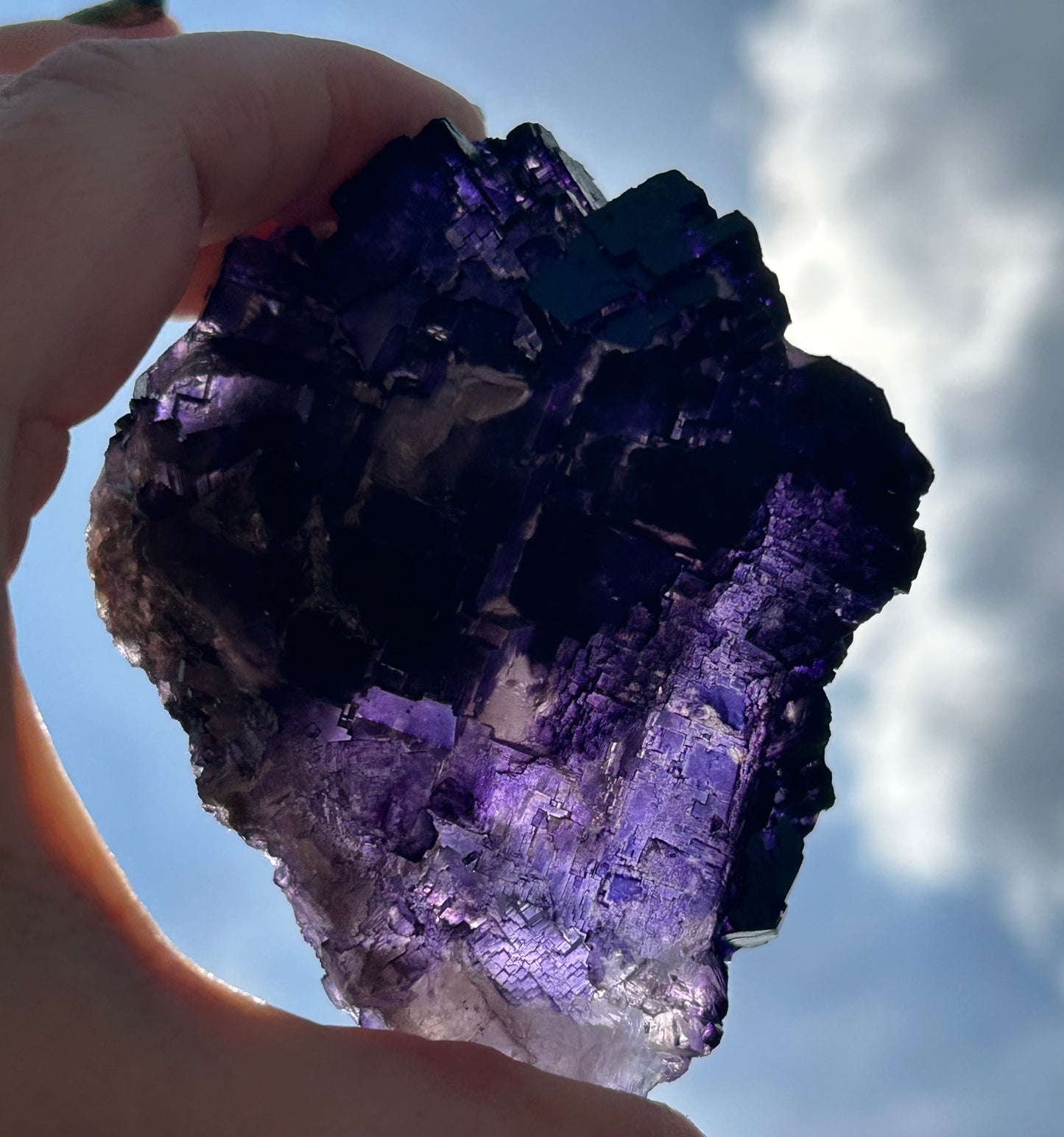 Purple & White Step Fluorite XL from La Encantada Mine, Muzquiz, Coahuila, México 🇲🇽 #1
