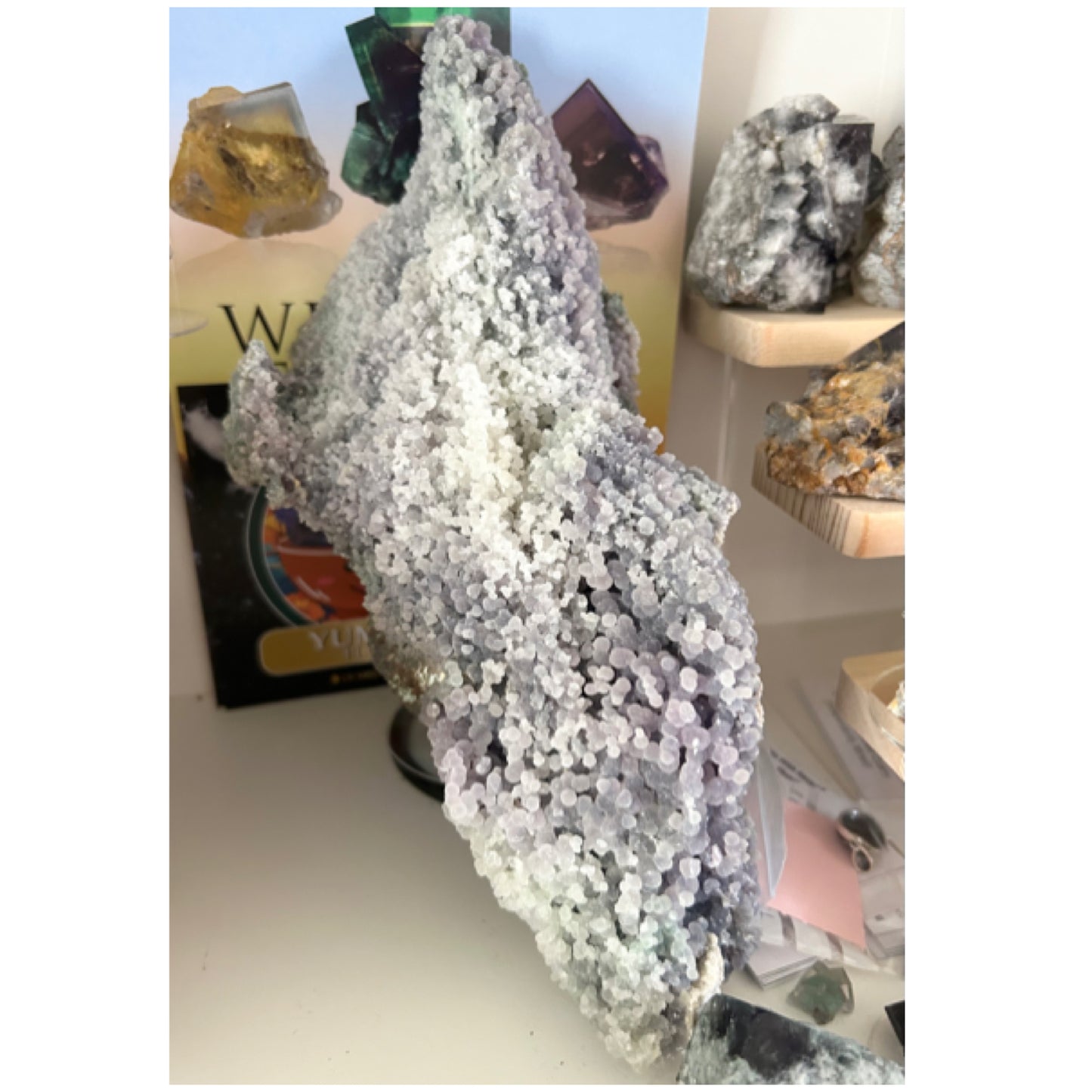 #2 1.3 kilo Grape 🍇 Agate Top Quality Supersized Specimen 🇮🇩 blue, green, purple & White