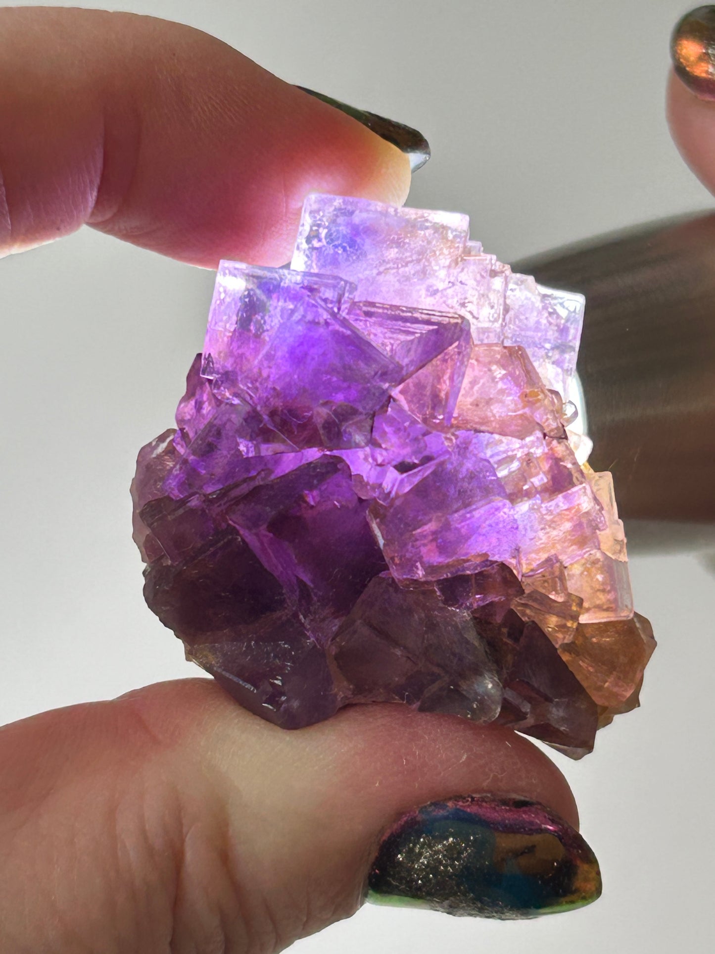 Blue-Purple Step Fluorite from Berbes Quarry, Berbes Mining Area, Ribadesella, Asturias, Spain 🇪🇸 (Closed Quarry - Mined in 1980s) #3 High Quality