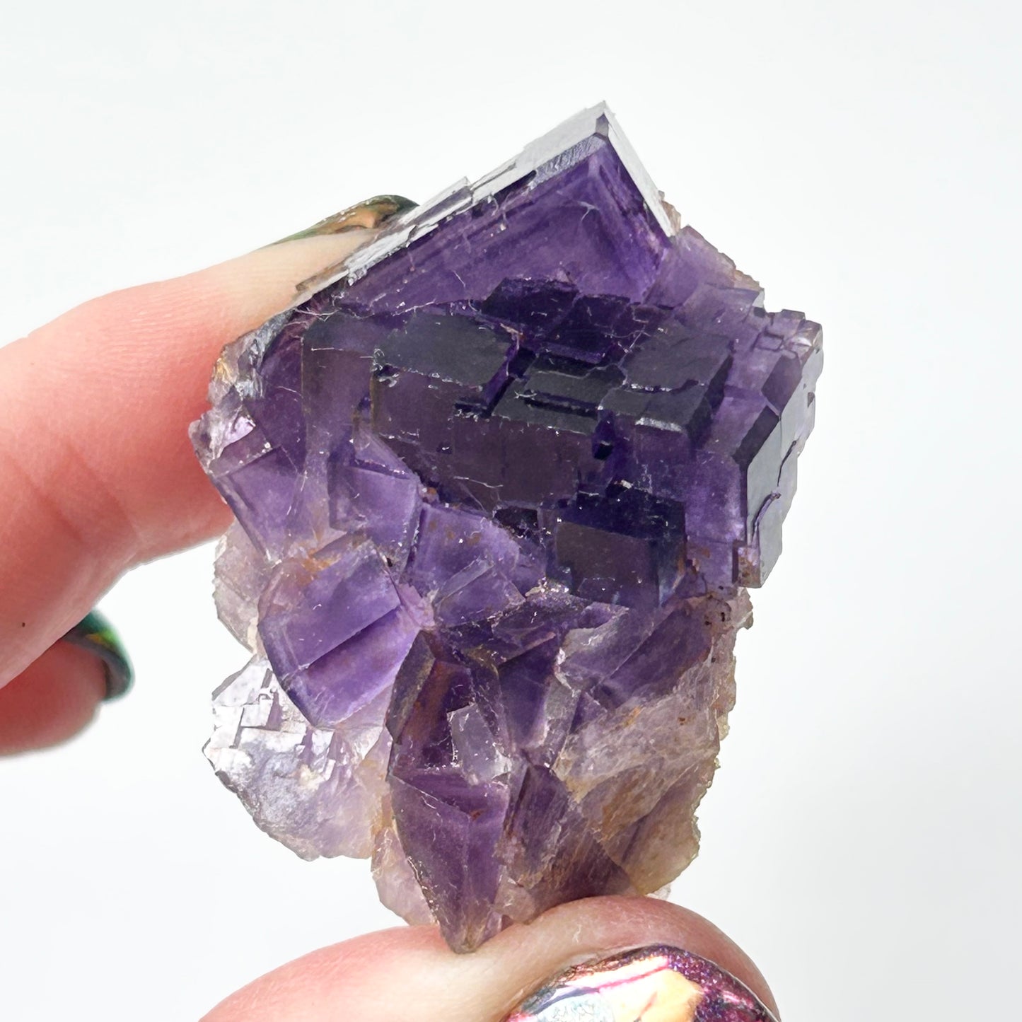 Blue-Purple Step Fluorite from Berbes Quarry, Berbes Mining Area, Ribadesella, Asturias, Spain 🇪🇸 (Closed Quarry - Mined in 1980s) #4 High Quality