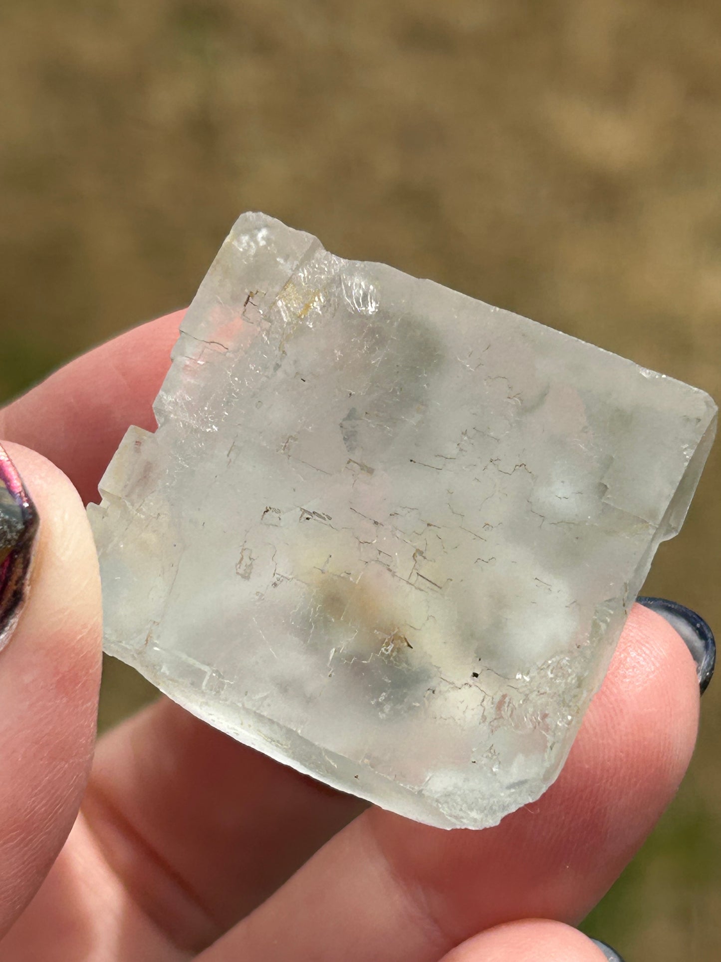 Langeac Clear Fluorite #1 from Langeac, Brioude, Haute-Loire, Auvergne-Rhône-Alpes, France 🇫🇷 Old Stock