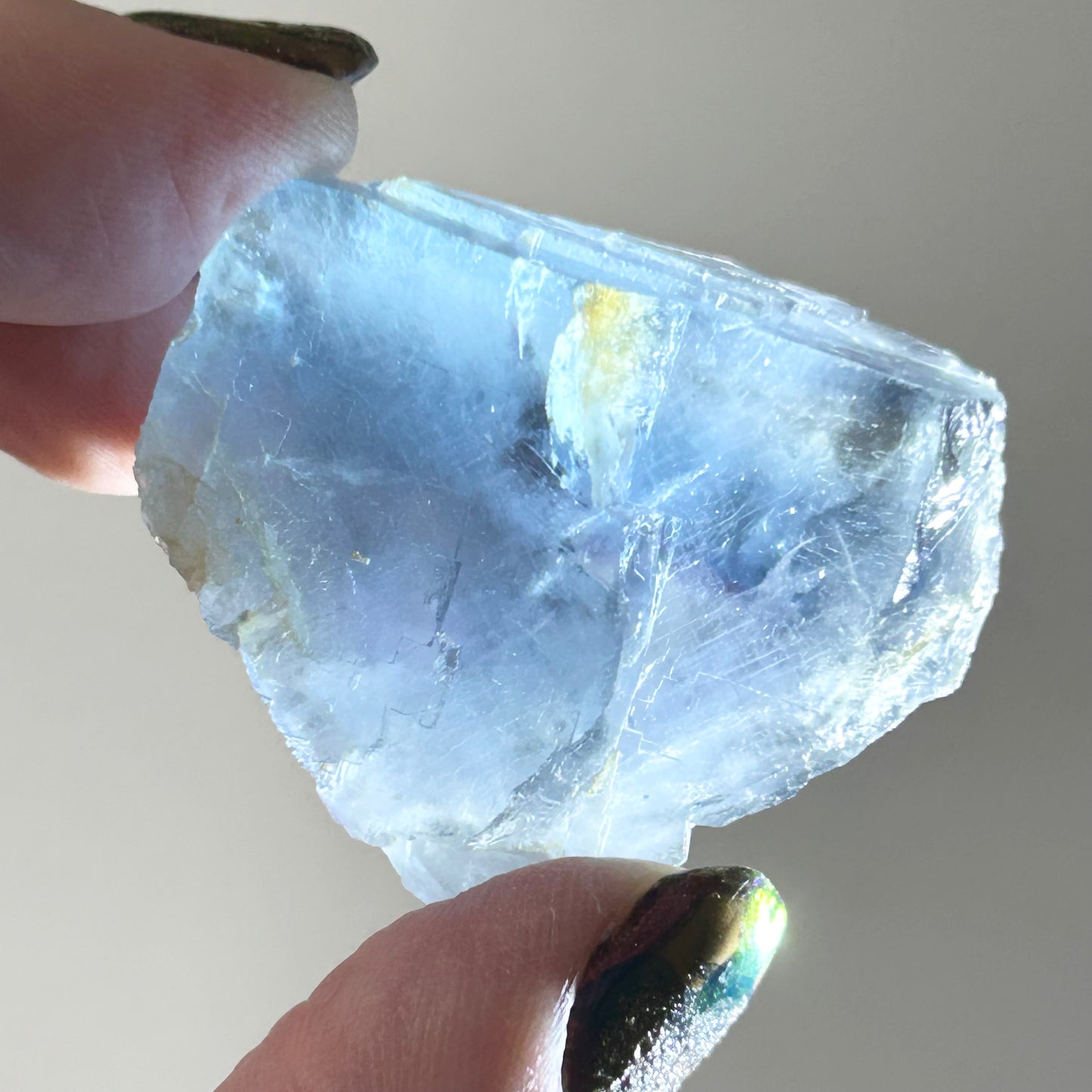 #1 La Barre Bi Colour Blue Fluorite from La Barre Mine, Puy-de-Dôme, Auvergne-Rhône-Alpes, France 🇫🇷 Old Stock