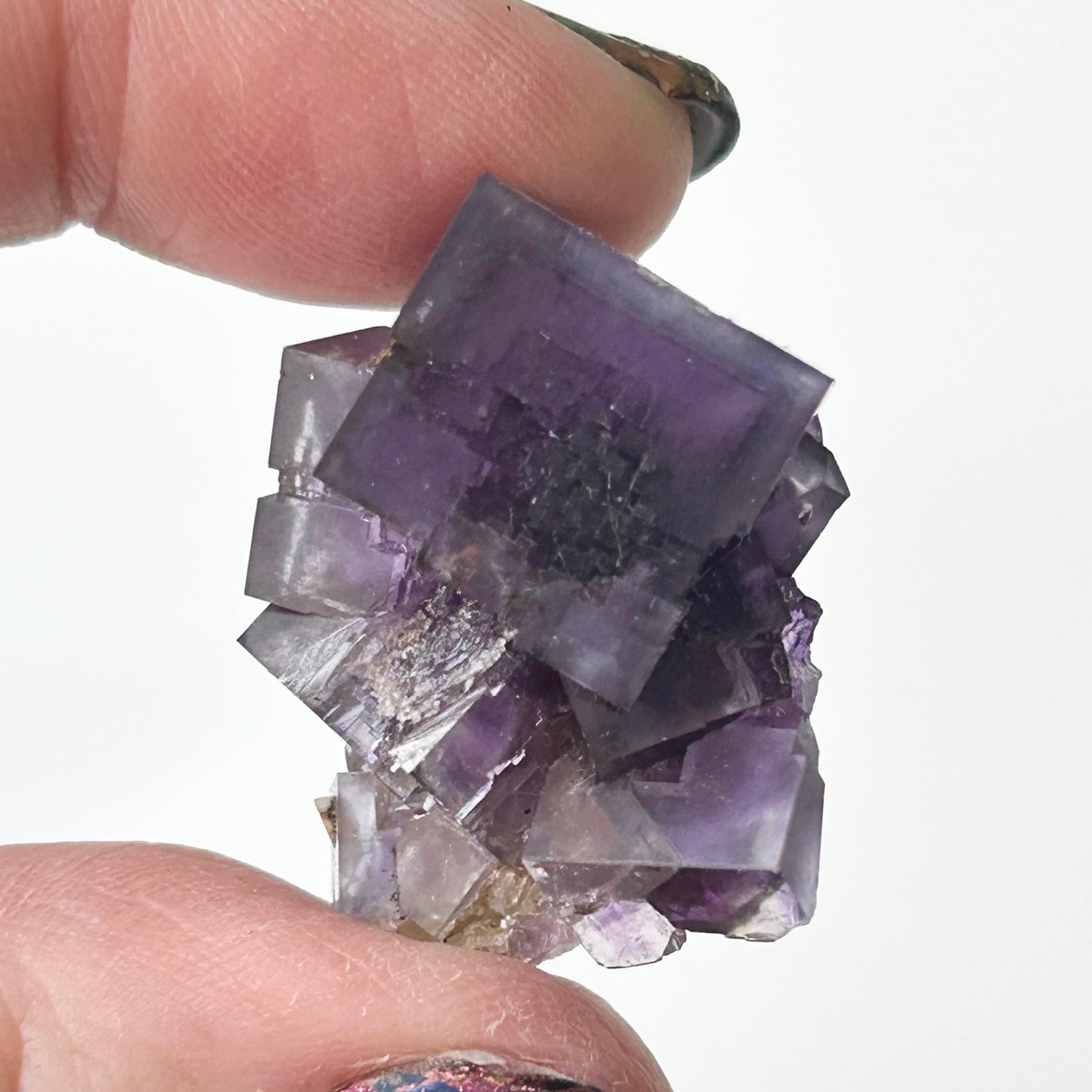 Blue-Purple Step Fluorite from Berbes Quarry, Berbes Mining Area, Ribadesella, Asturias, Spain 🇪🇸 (Closed Quarry - Mined in 1980s) #6 High Quality