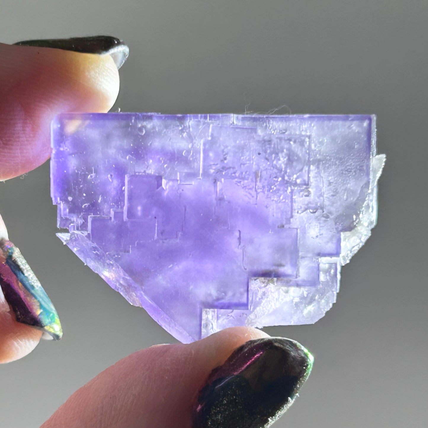 Blue-Purple Step Fluorite from Berbes Quarry, Berbes Mining Area, Ribadesella, Asturias, Spain 🇪🇸 (Closed Quarry - Mined in 1980s) #7 High Quality