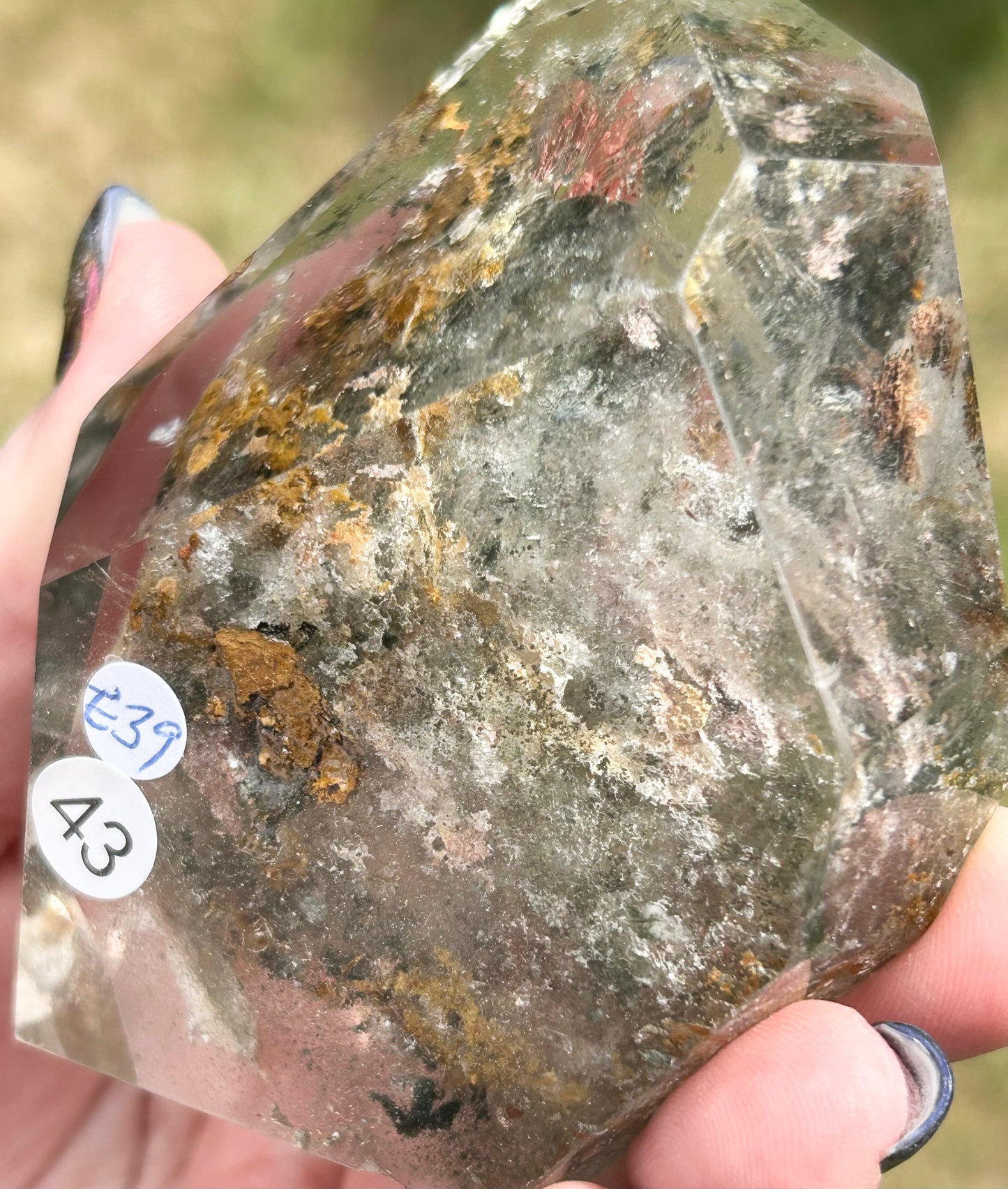 Garden Chlorite Quartz Part Polished, Part Raw Large Paperweight Freeform from Brazil 🇧🇷