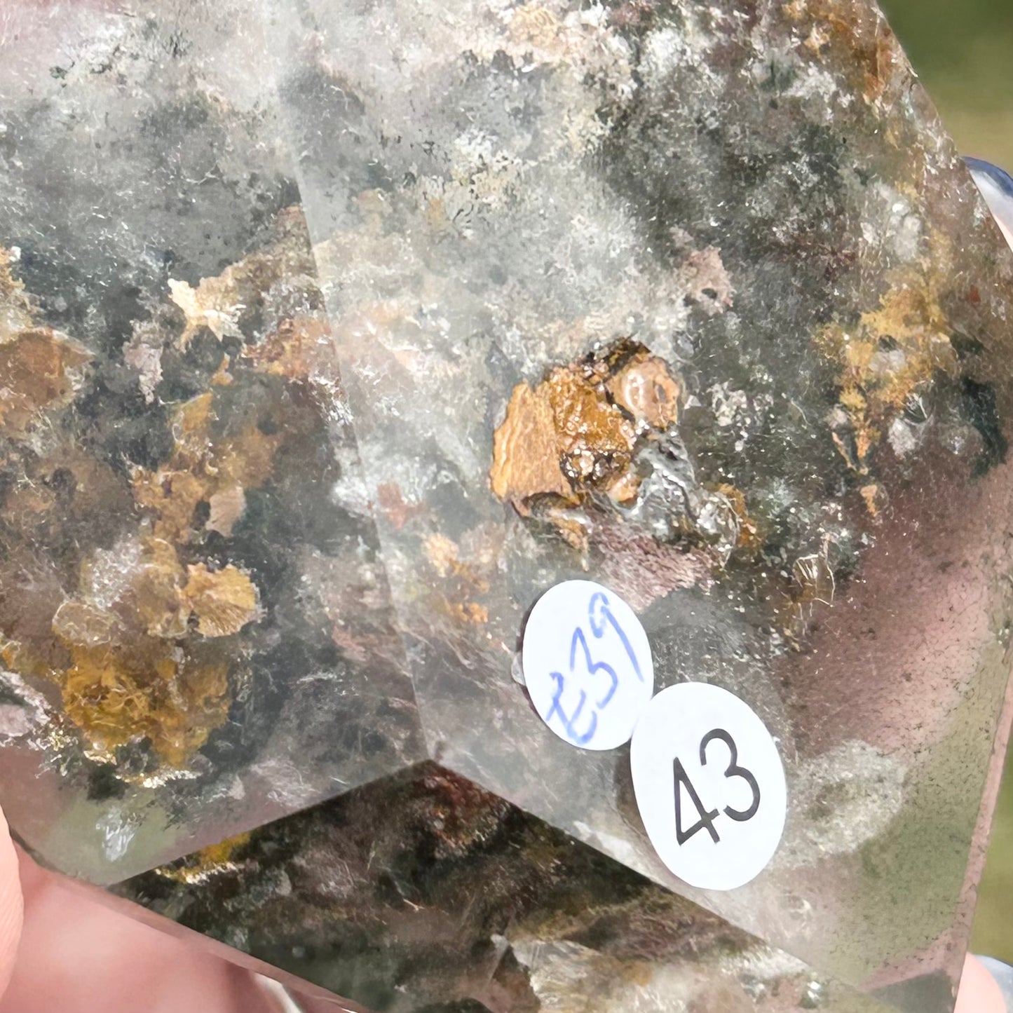 Garden Chlorite Quartz Part Polished, Part Raw Large Paperweight Freeform from Brazil 🇧🇷