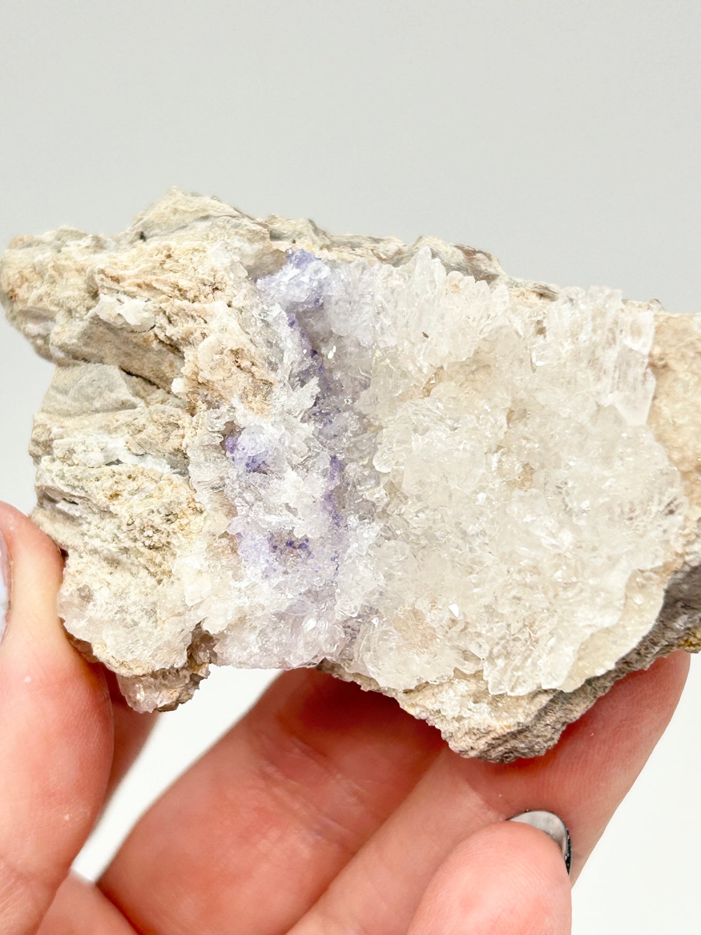 #1 Spirit Flower Geodes Large - Purple Fluorite, White Chalcedony & Quartz From San Benito, Chihuahua, México 🇲🇽