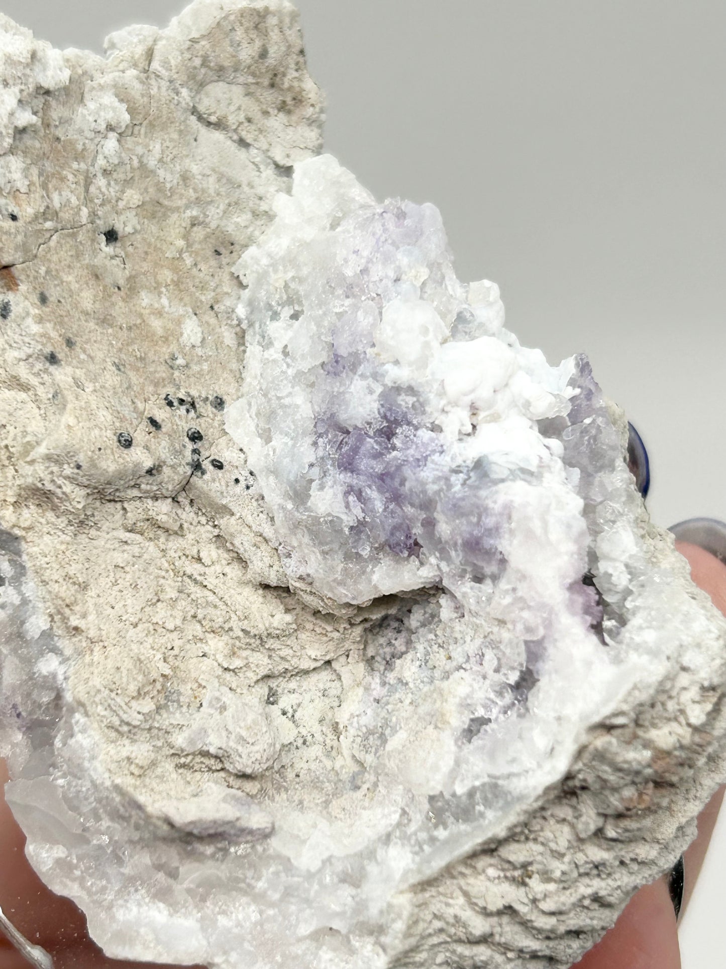 #6 Spirit Flower Geodes Large - Purple Fluorite, White Chalcedony & Quartz From San Benito, Chihuahua, México 🇲🇽