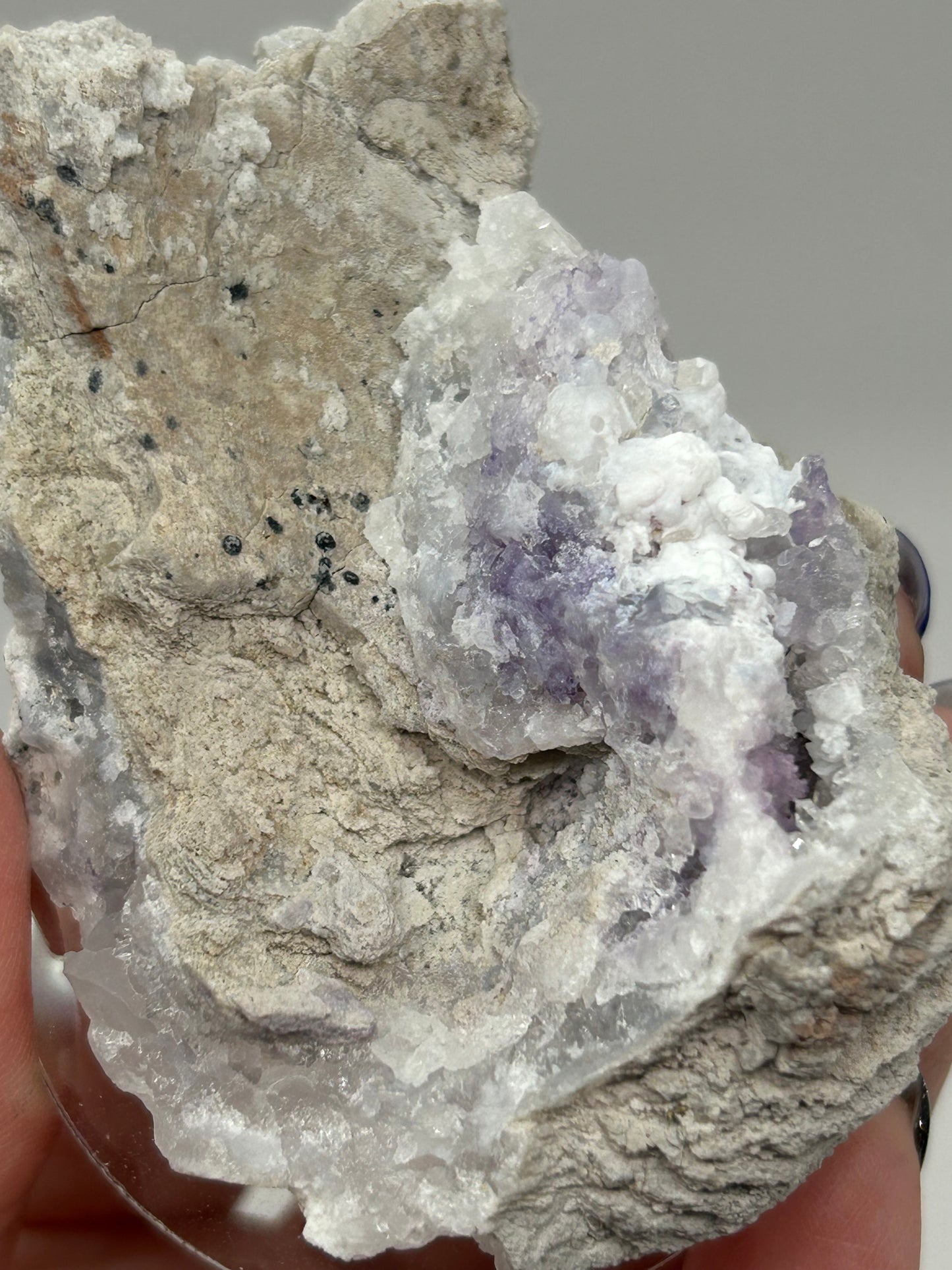 #6 Spirit Flower Geodes Large - Purple Fluorite, White Chalcedony & Quartz From San Benito, Chihuahua, México 🇲🇽