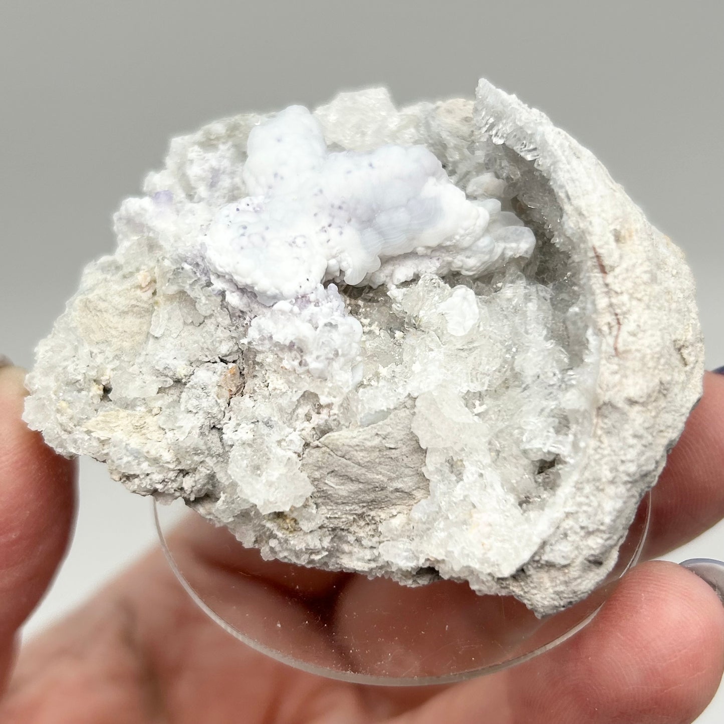 #8 Spirit Flower Geodes Large - Purple Fluorite, White Chalcedony & Quartz From San Benito, Chihuahua, México 🇲🇽