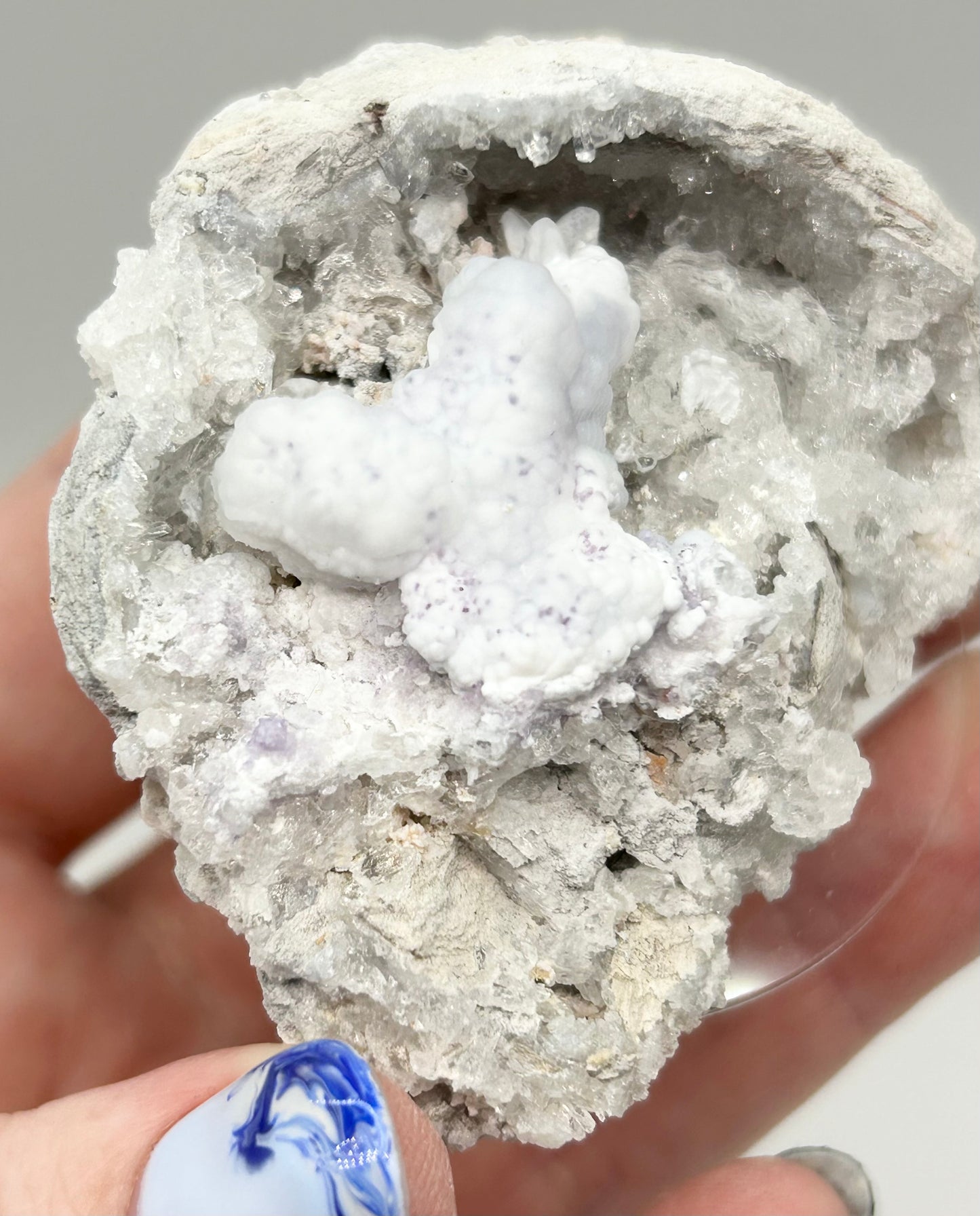 #8 Spirit Flower Geodes Large - Purple Fluorite, White Chalcedony & Quartz From San Benito, Chihuahua, México 🇲🇽
