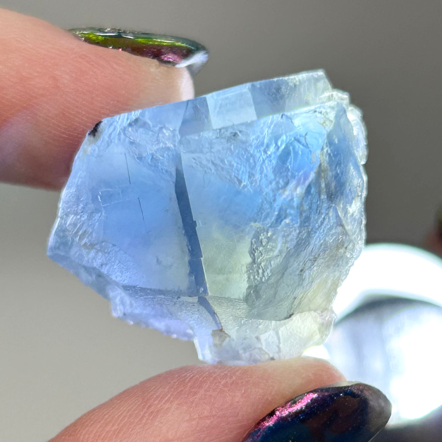 #10 Blue Fluorite from La Barre Mine, Puy-de-Dôme, Auvergne-Rhône-Alpes, France 🇫🇷 Old Stock