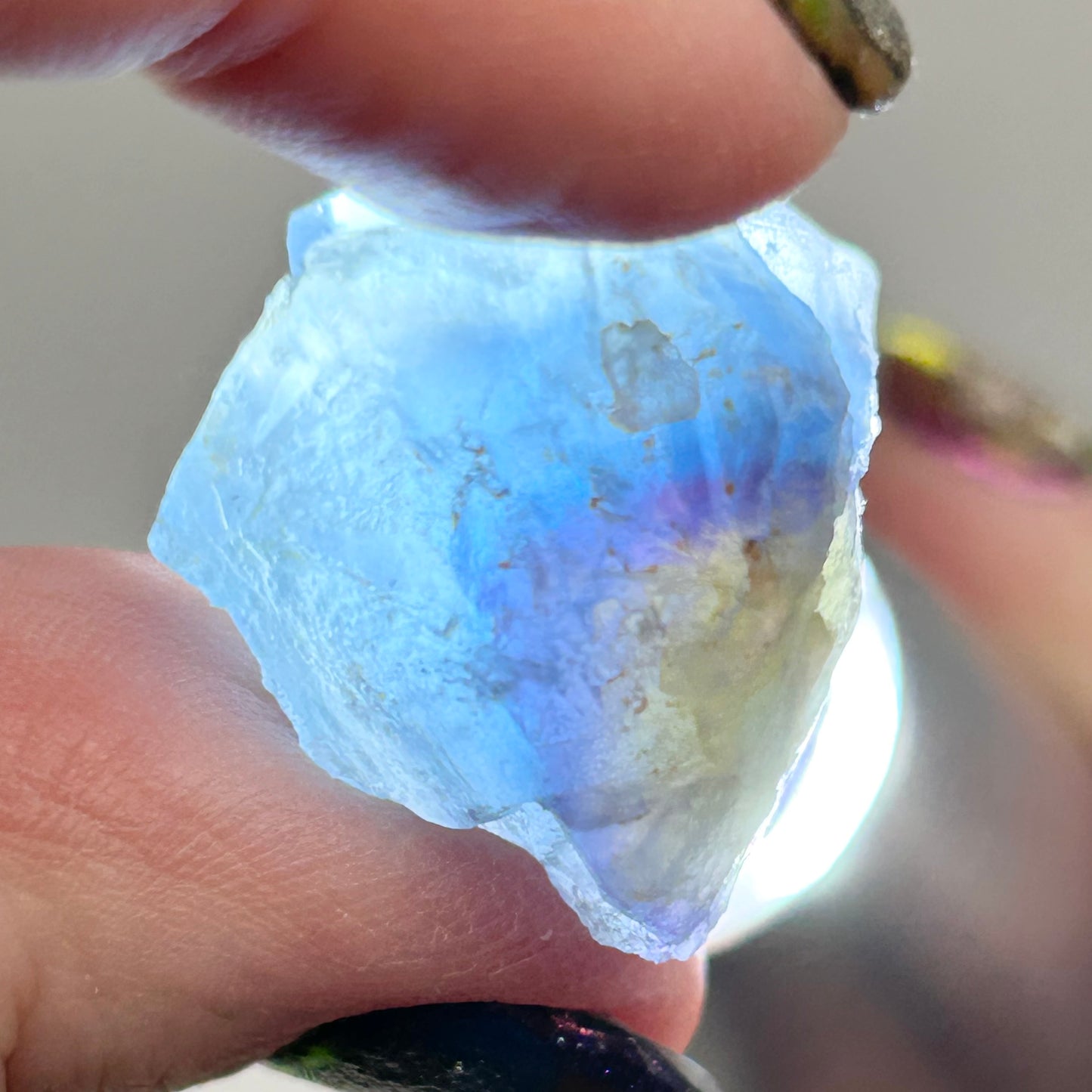 #10 Blue Fluorite from La Barre Mine, Puy-de-Dôme, Auvergne-Rhône-Alpes, France 🇫🇷 Old Stock