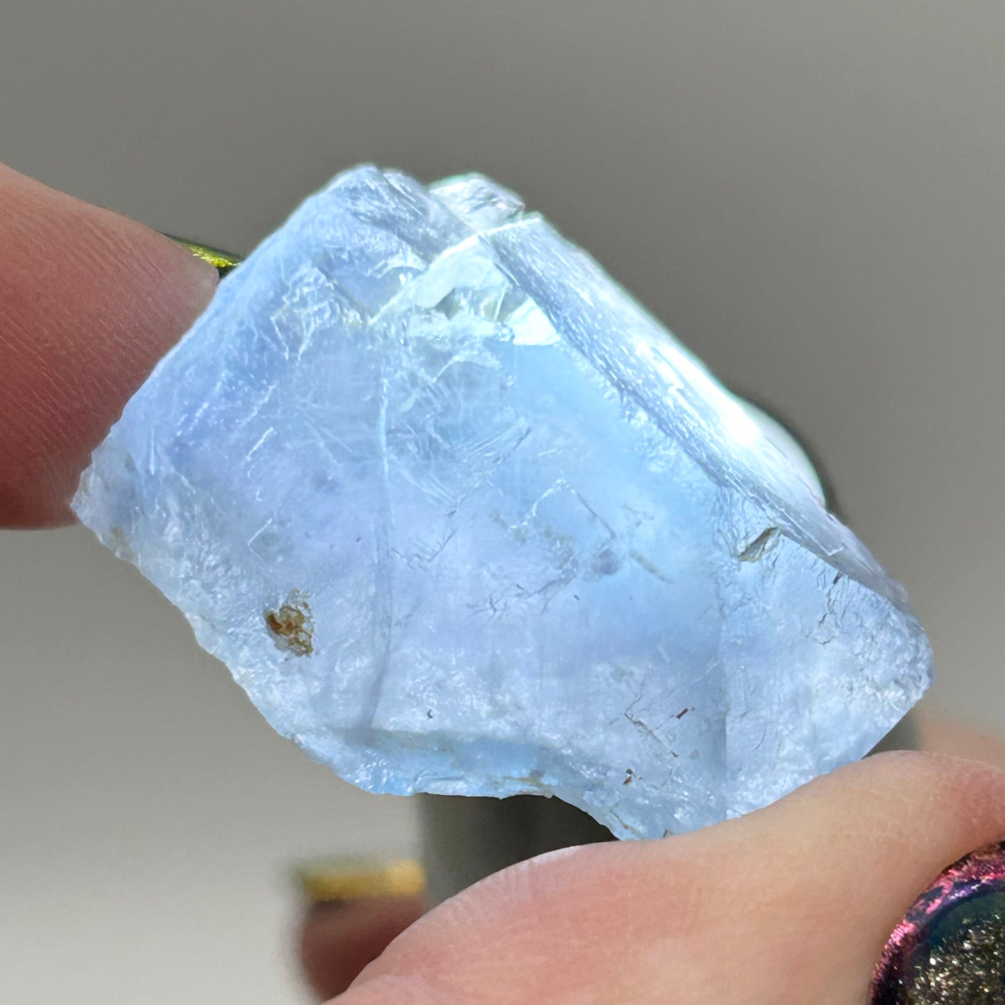 #3 Blue Bi Colour Fluorite from La Barre Mine, Puy-de-Dôme, Auvergne-Rhône-Alpes, France 🇫🇷 Old Stock