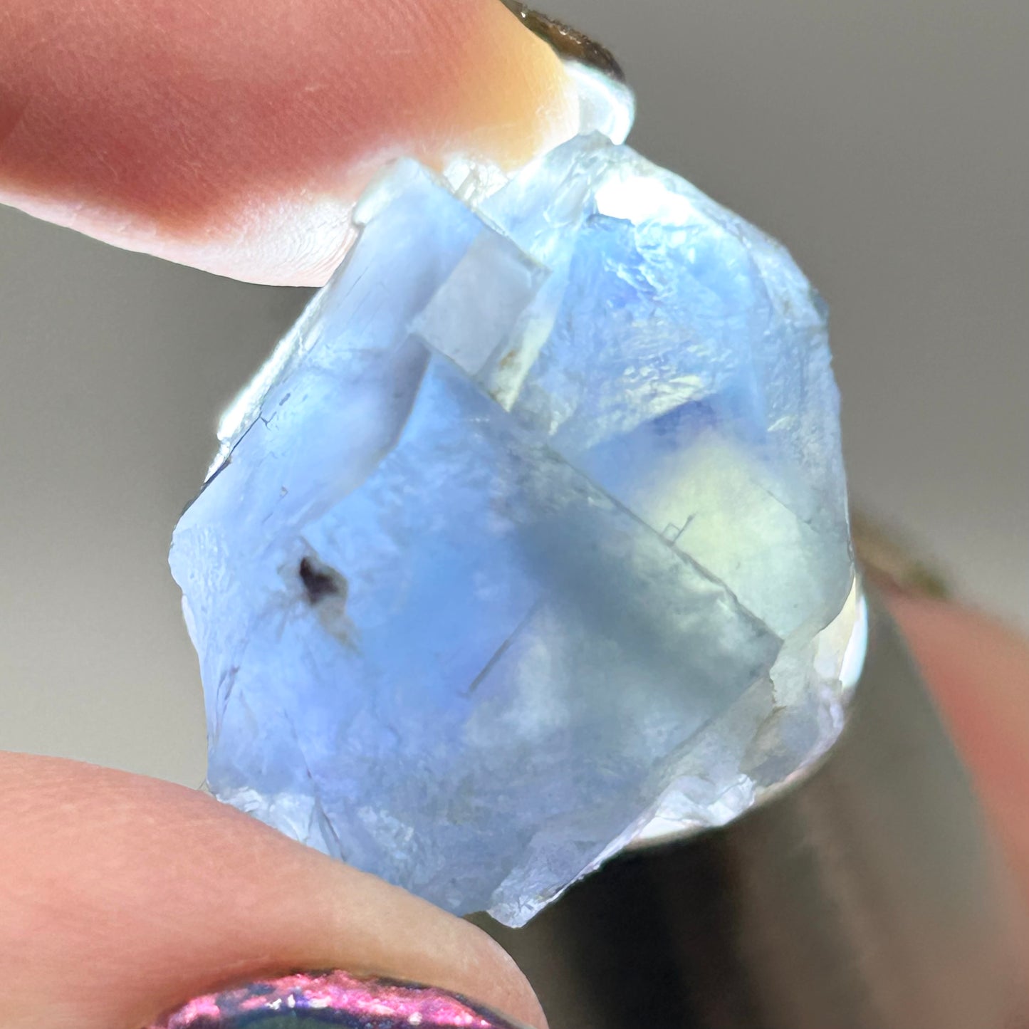 #10 Blue Fluorite from La Barre Mine, Puy-de-Dôme, Auvergne-Rhône-Alpes, France 🇫🇷 Old Stock