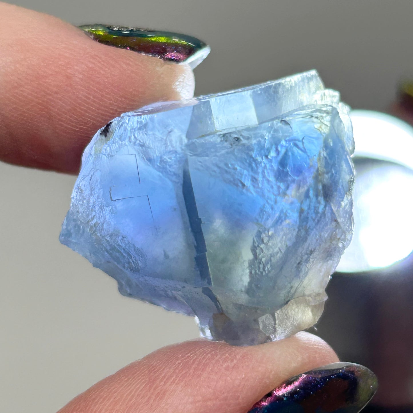 #10 Blue Fluorite from La Barre Mine, Puy-de-Dôme, Auvergne-Rhône-Alpes, France 🇫🇷 Old Stock