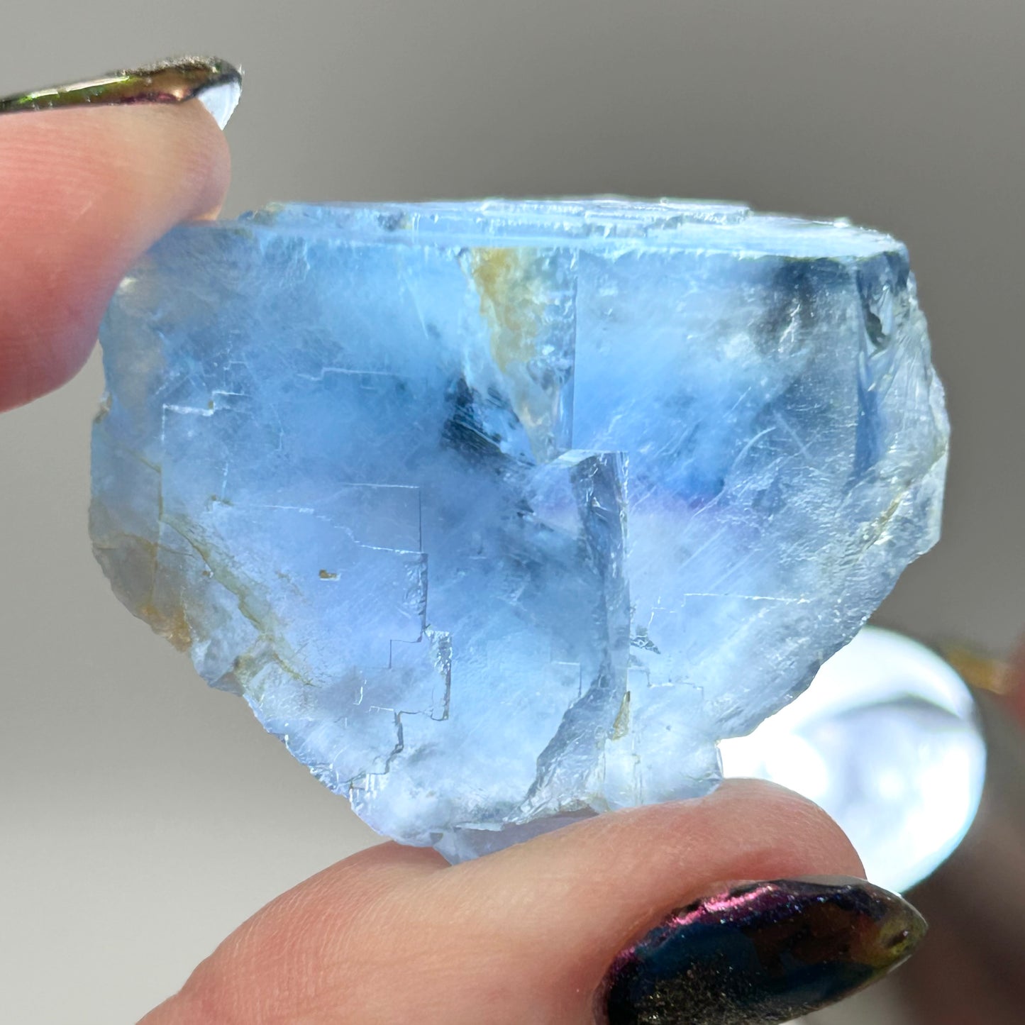 #1 La Barre Bi Colour Blue Fluorite from La Barre Mine, Puy-de-Dôme, Auvergne-Rhône-Alpes, France 🇫🇷 Old Stock