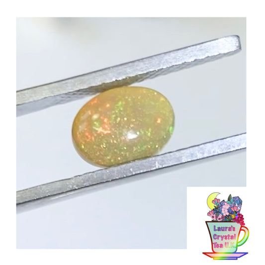 Honey Welo Opal Oval Cabochon 0.82ct Gemstone From Ethiopia 🇪🇹
