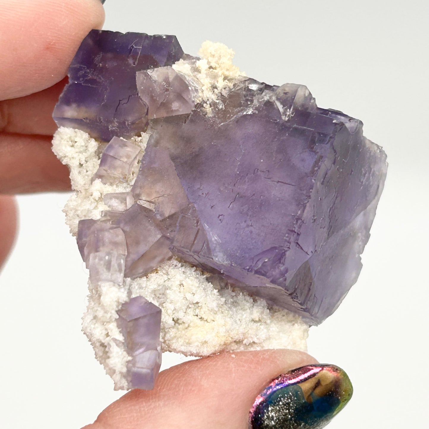 Blue-Purple Step Fluorite Large from Berbes Quarry, Berbes Mining Area, Ribadesella, Asturias, Spain 🇪🇸 (Closed Quarry - Mined in 1980s) #2 High Quality