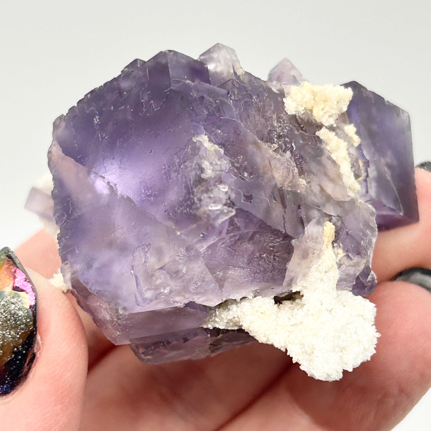 Blue-Purple Step Fluorite Large from Berbes Quarry, Berbes Mining Area, Ribadesella, Asturias, Spain 🇪🇸 (Closed Quarry - Mined in 1980s) #2 High Quality