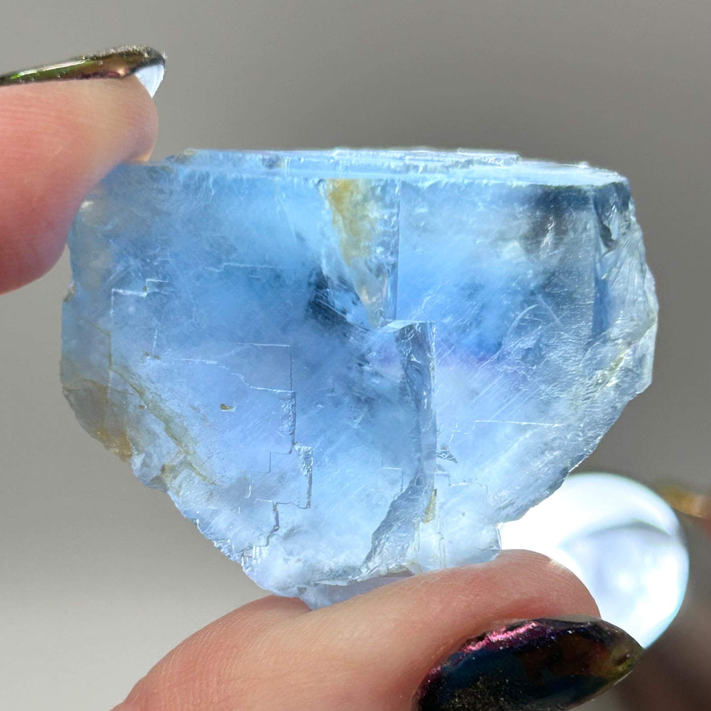 #1 La Barre Bi Colour Blue Fluorite from La Barre Mine, Puy-de-Dôme, Auvergne-Rhône-Alpes, France 🇫🇷 Old Stock