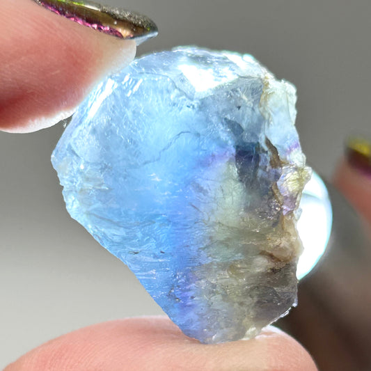 #9 Blue Fluorite from La Barre Mine, Puy-de-Dôme, Auvergne-Rhône-Alpes, France 🇫🇷 Old Stock