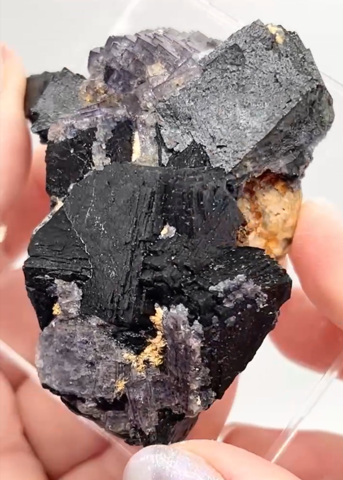 ‘Black Jack’ Blue John Fluorite #5 from Old Tor Mine, National Trust Property, Castleton, High Peak, Derbyshire, U.K. 🇬🇧 Independently Mined in 1980s - Closed Mine
