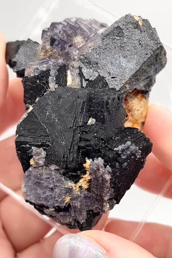 ‘Black Jack’ Blue John Fluorite #5 from Old Tor Mine, National Trust Property, Castleton, High Peak, Derbyshire, U.K. 🇬🇧 Independently Mined in 1980s - Closed Mine