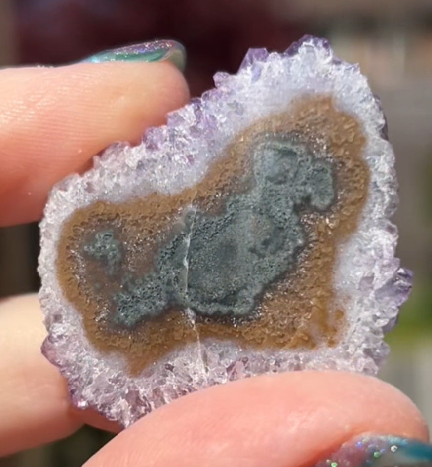 Stalactite Amethyst/ Citrine Ametrine Quartz Flowers #8 from Minas Gerais, Brazil 🇧🇷