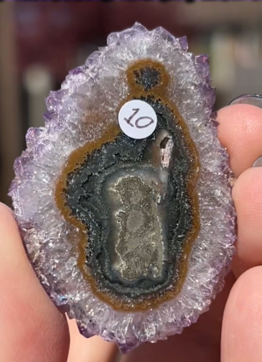Stalactite Amethyst/ Citrine Ametrine Quartz Flowers #10 from Minas Gerais, Brazil 🇧🇷