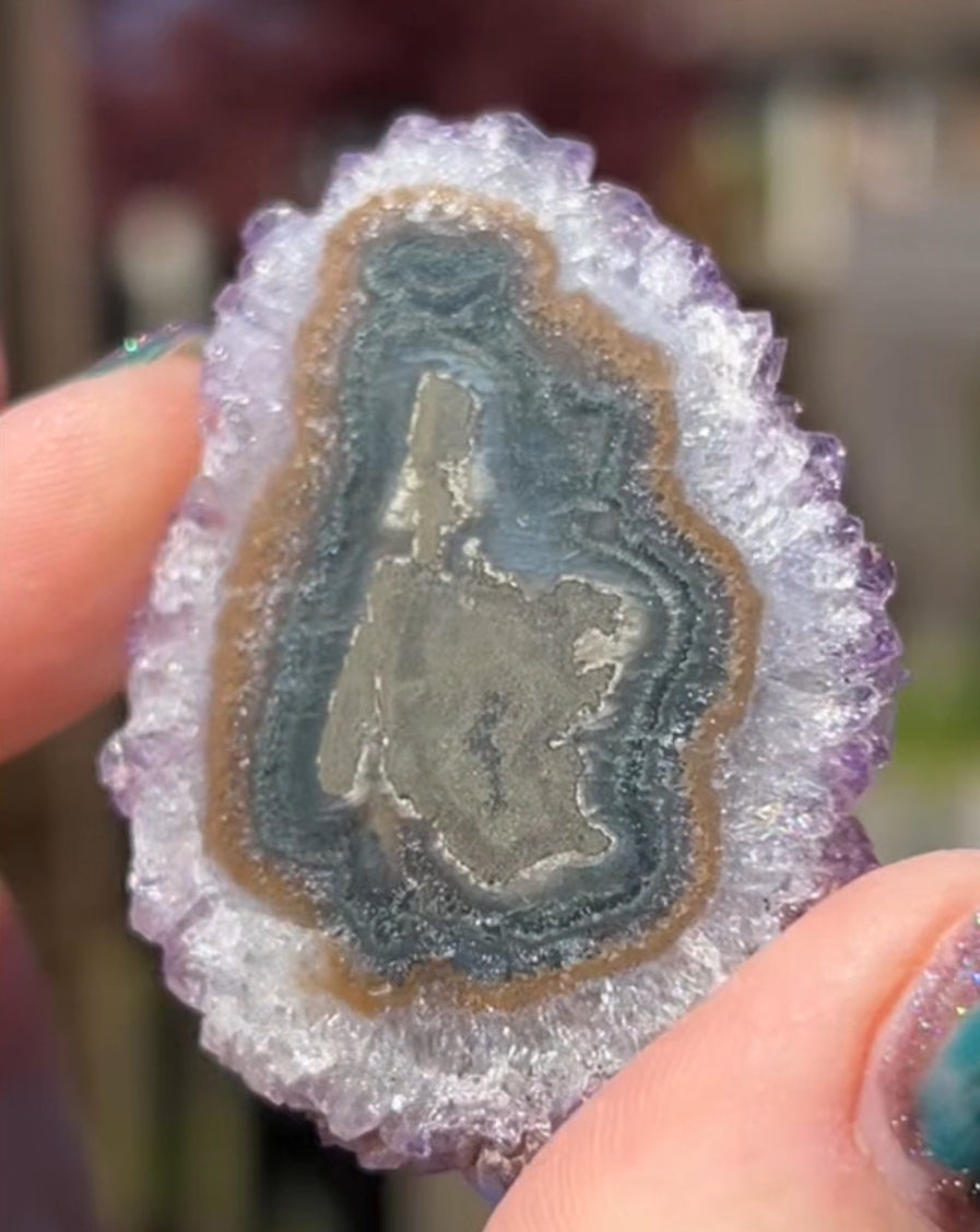 Stalactite Amethyst/ Citrine Ametrine Quartz Flowers #10 from Minas Gerais, Brazil 🇧🇷