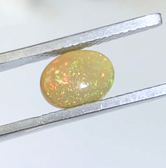 Honey Welo Opal Oval Cabochon 0.82ct Gemstone From Ethiopia 🇪🇹