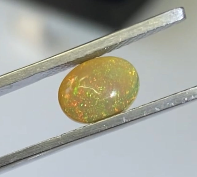 Honey Welo Opal Oval Cabochon 0.82ct Gemstone From Ethiopia 🇪🇹