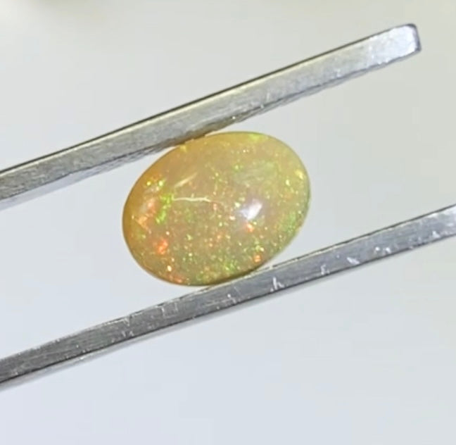 Honey Welo Opal Oval Cabochon 0.82ct Gemstone From Ethiopia 🇪🇹