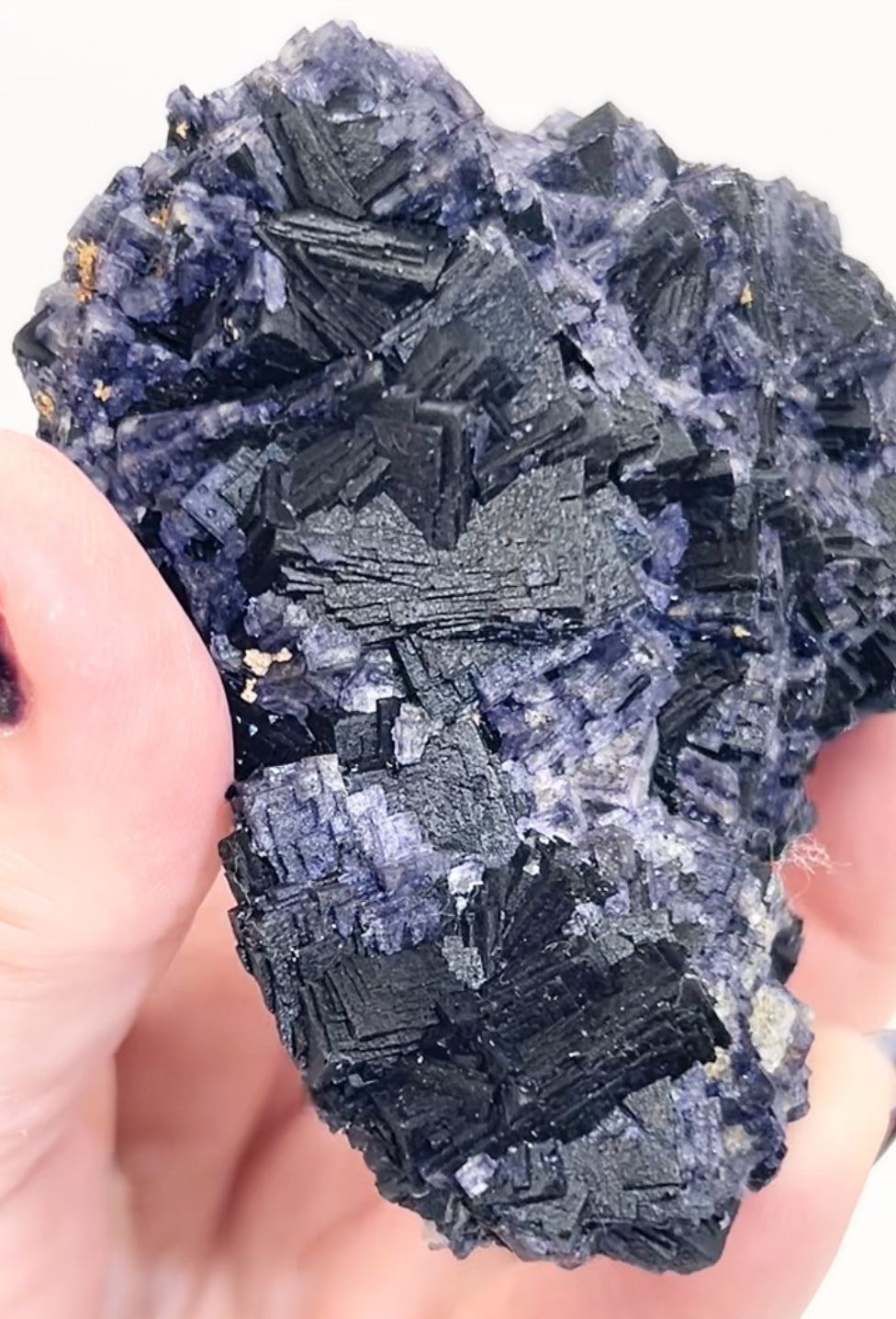 ‘Black Jack’ Blue John Fluorite #1 from Old Tor Mine, National Trust Property, Castleton, High Peak, Derbyshire, U.K. 🇬🇧 Independently Mined in 1980s - Closed Mine