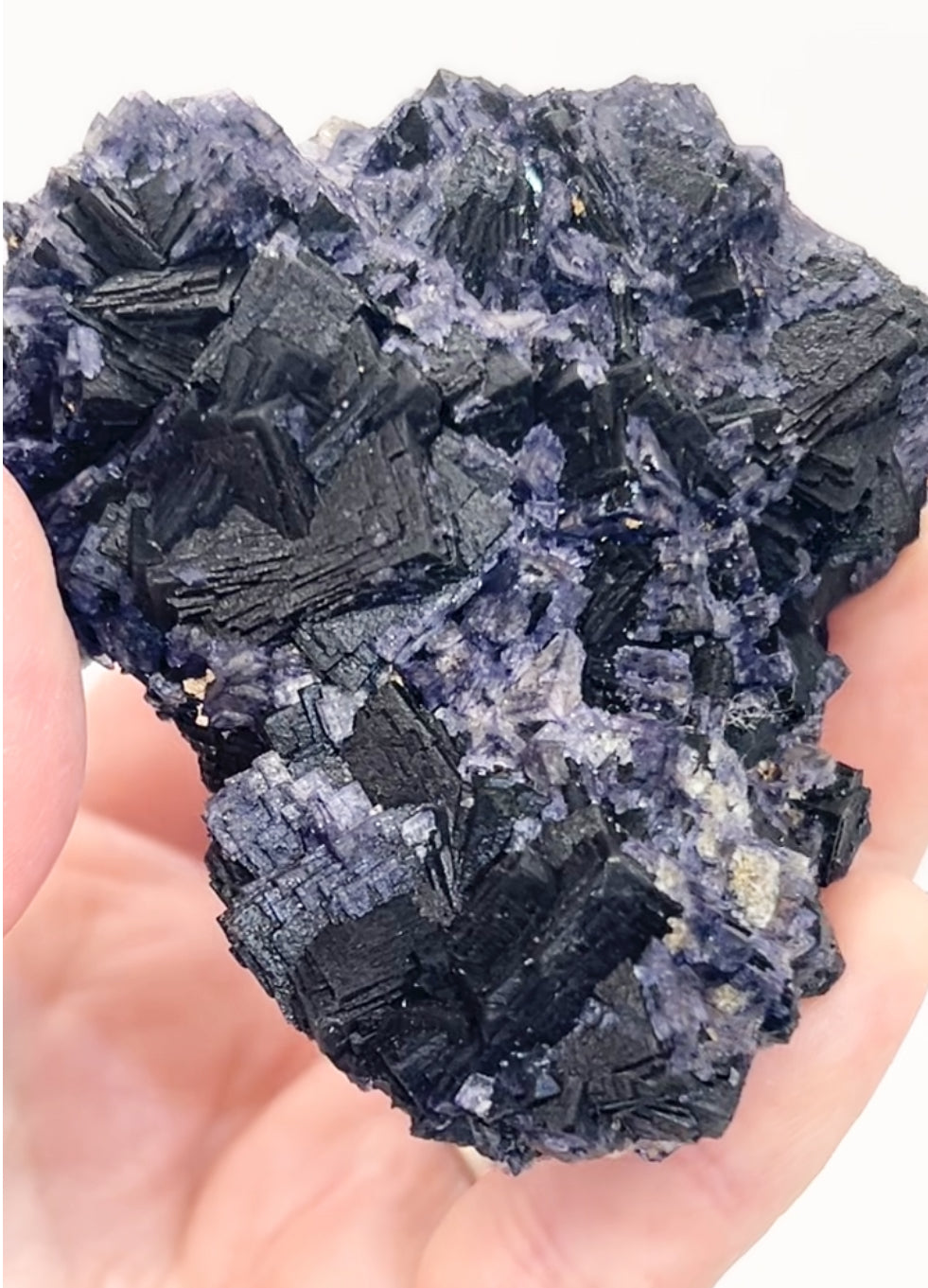 ‘Black Jack’ Blue John Fluorite #1 from Old Tor Mine, National Trust Property, Castleton, High Peak, Derbyshire, U.K. 🇬🇧 Independently Mined in 1980s - Closed Mine