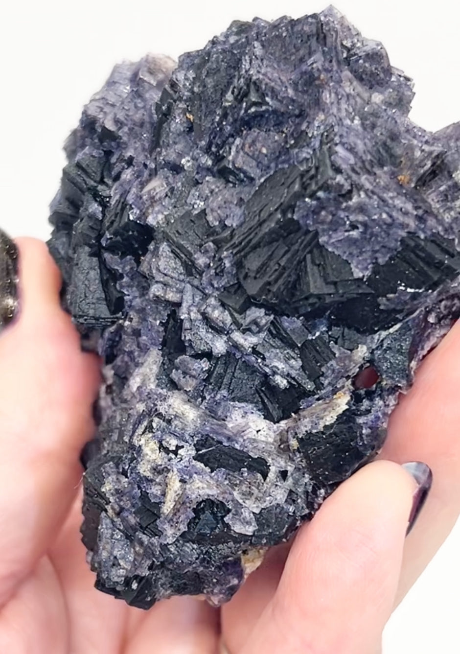 ‘Black Jack’ Blue John Fluorite #1 from Old Tor Mine, National Trust Property, Castleton, High Peak, Derbyshire, U.K. 🇬🇧 Independently Mined in 1980s - Closed Mine