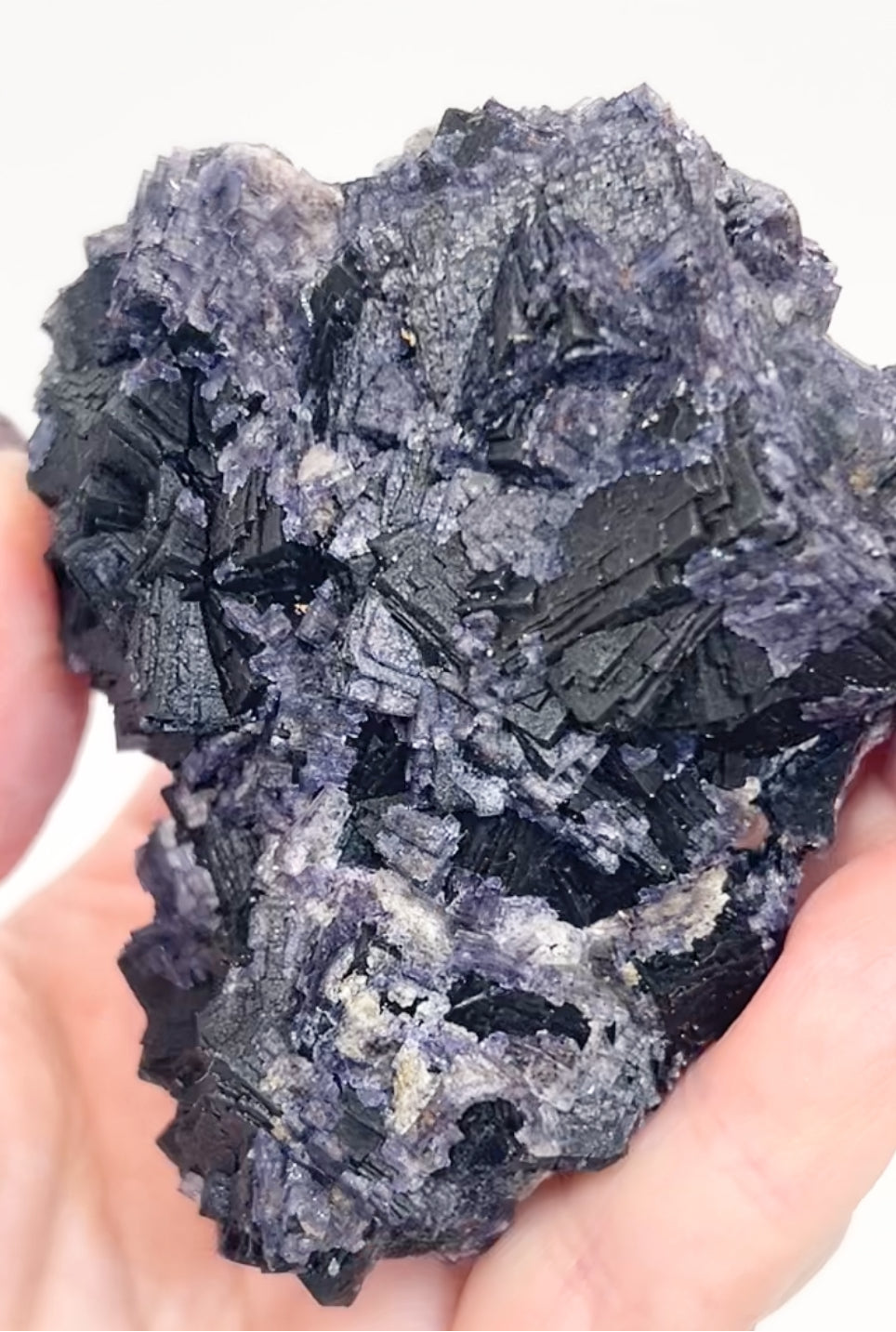 ‘Black Jack’ Blue John Fluorite #1 from Old Tor Mine, National Trust Property, Castleton, High Peak, Derbyshire, U.K. 🇬🇧 Independently Mined in 1980s - Closed Mine