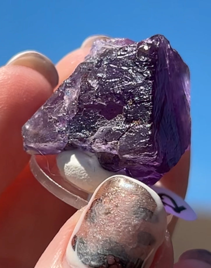 Purple Fluorite Cube (Red UV) from Ojuela Mine, Mapimi, Durango, México 🇲🇽 Pick Your Specimen - Small