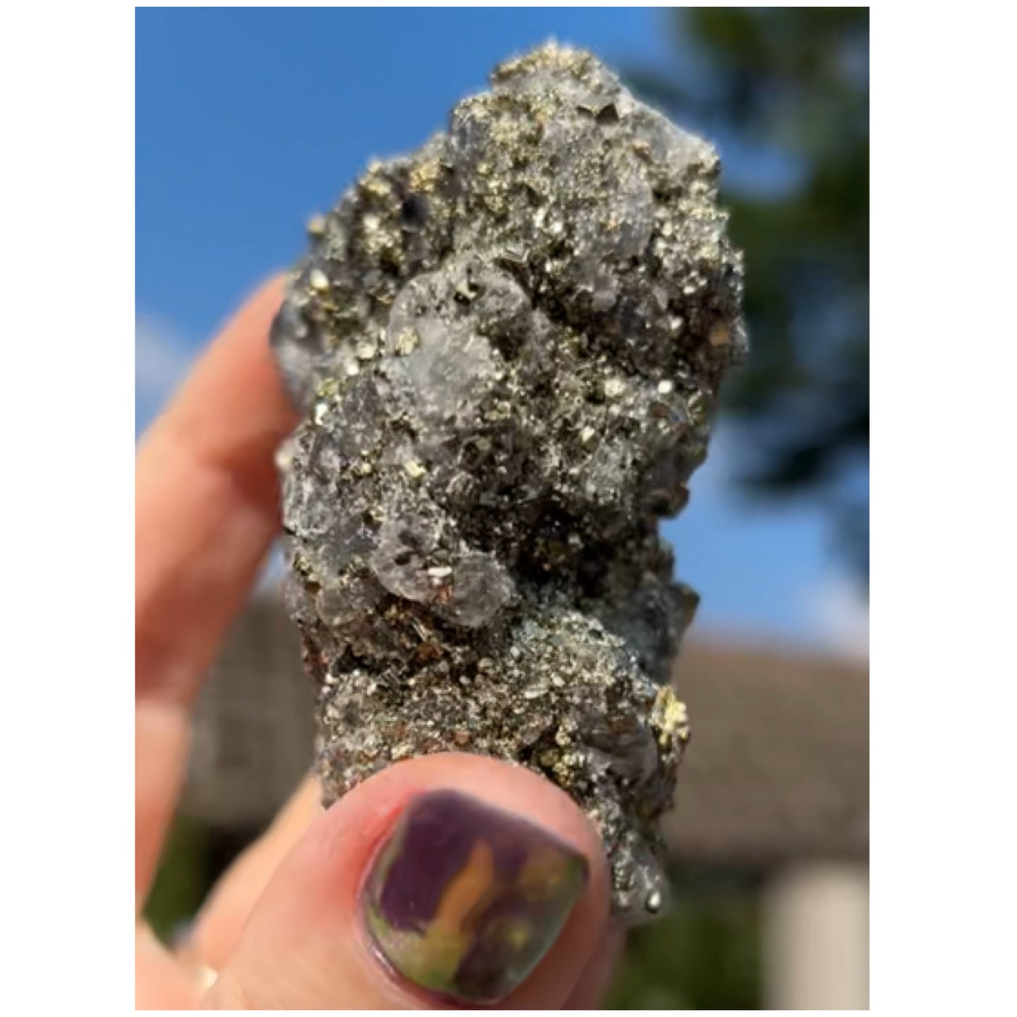 Burmese 🇲🇲 Light Blue Fluorite with Pyrite Raw from Myanmar 🇲🇲 (Formally Burma)
