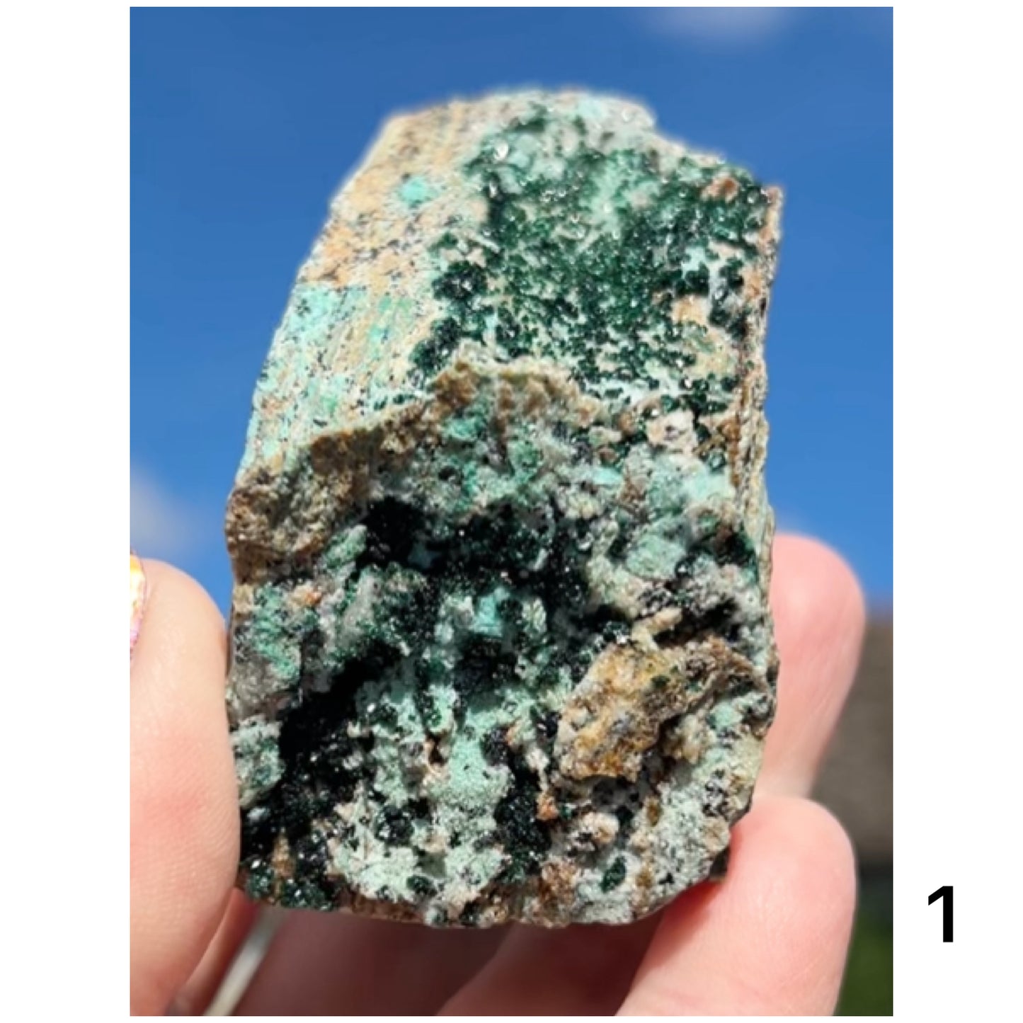 Chrysocolla & Malachite Slice with Dendrites from Democratic Republic of the Congo 🇨🇩 Pick Your Specimen